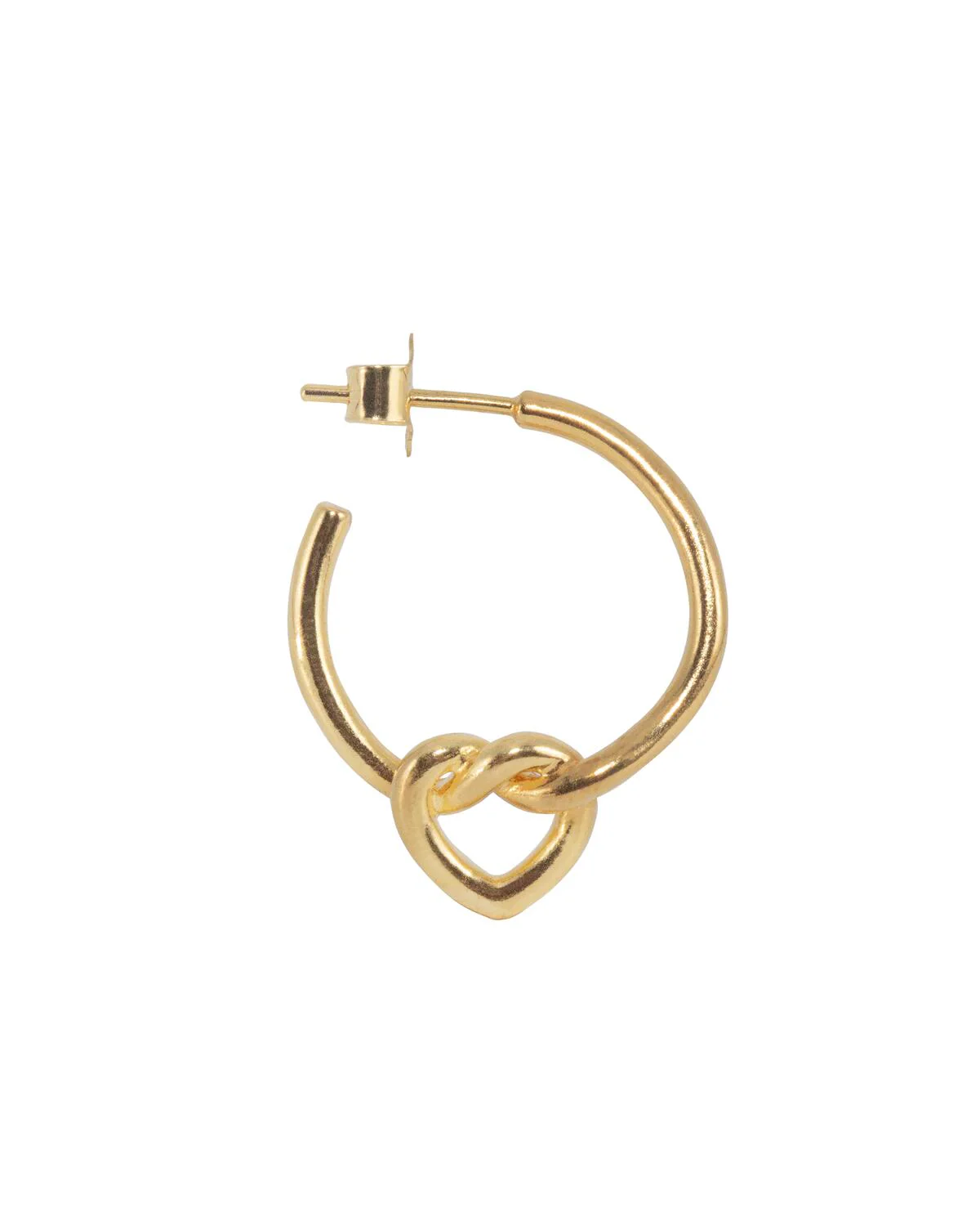 Tied Heart hoop - forgyldt