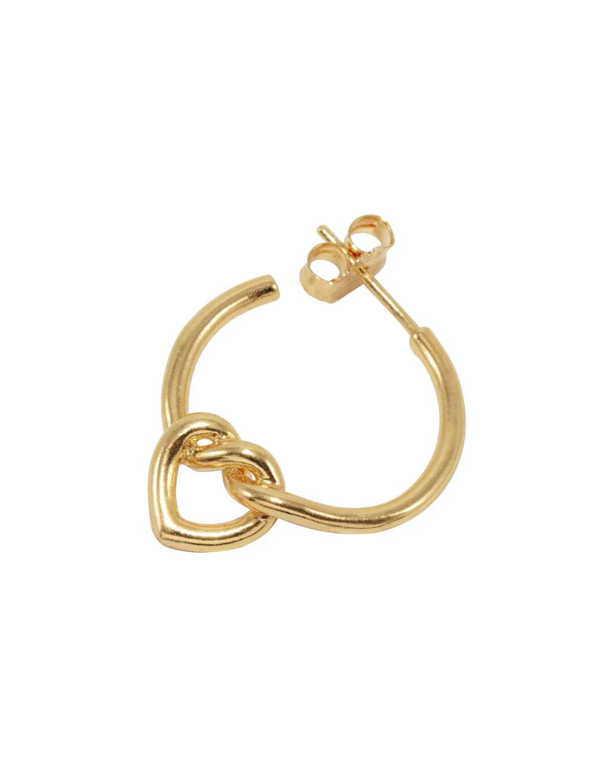 Tied Heart hoop - forgyldt - Image 3