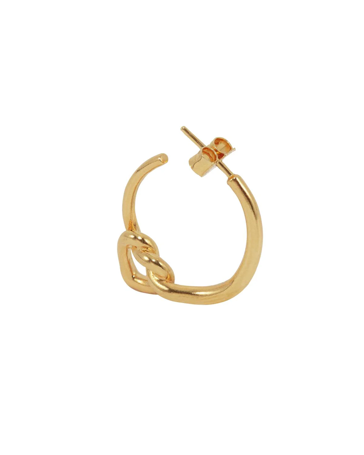 Tied Heart hoop - forgyldt - Image 4
