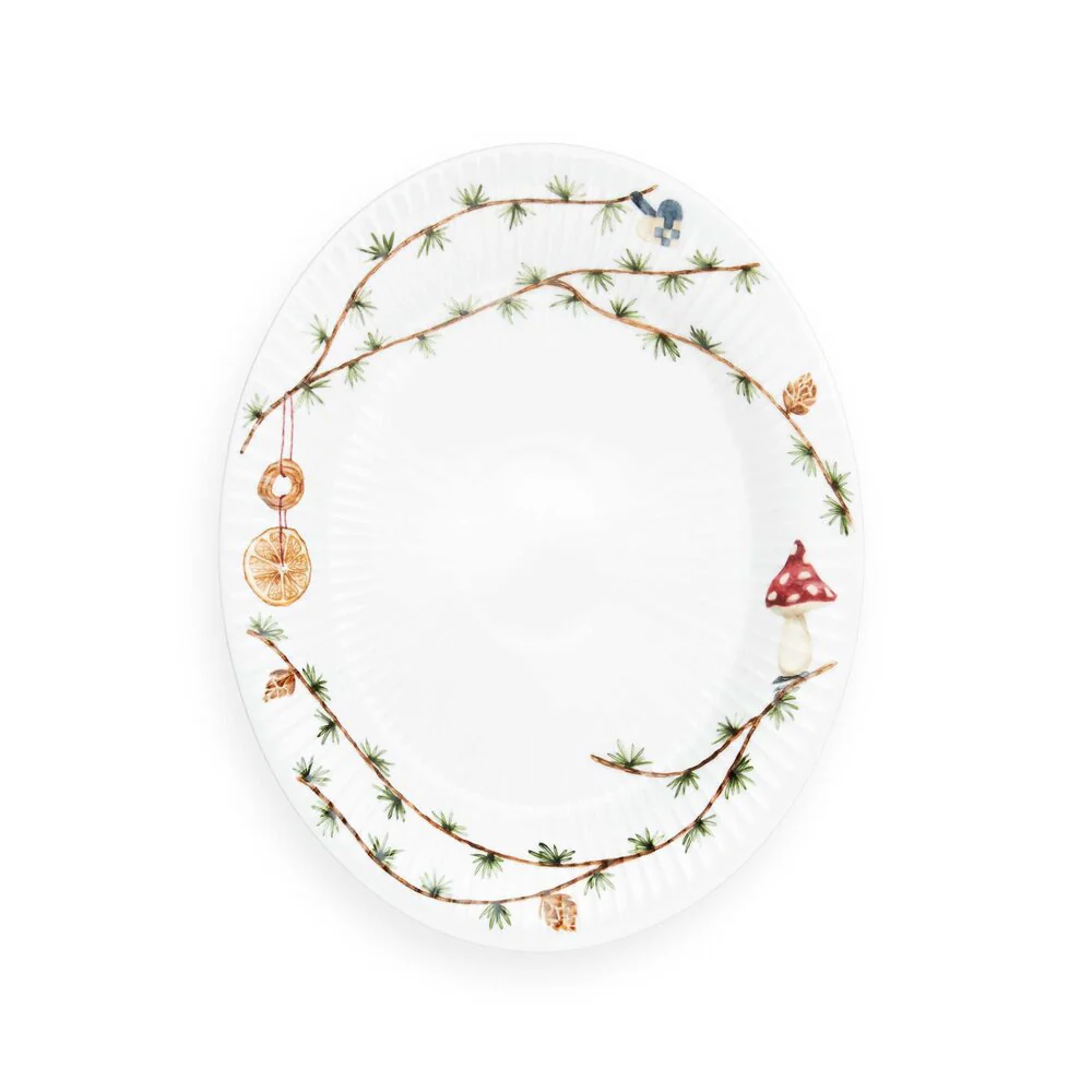 Hammershøi Christmas Ovalt fad - L28,5 cm.