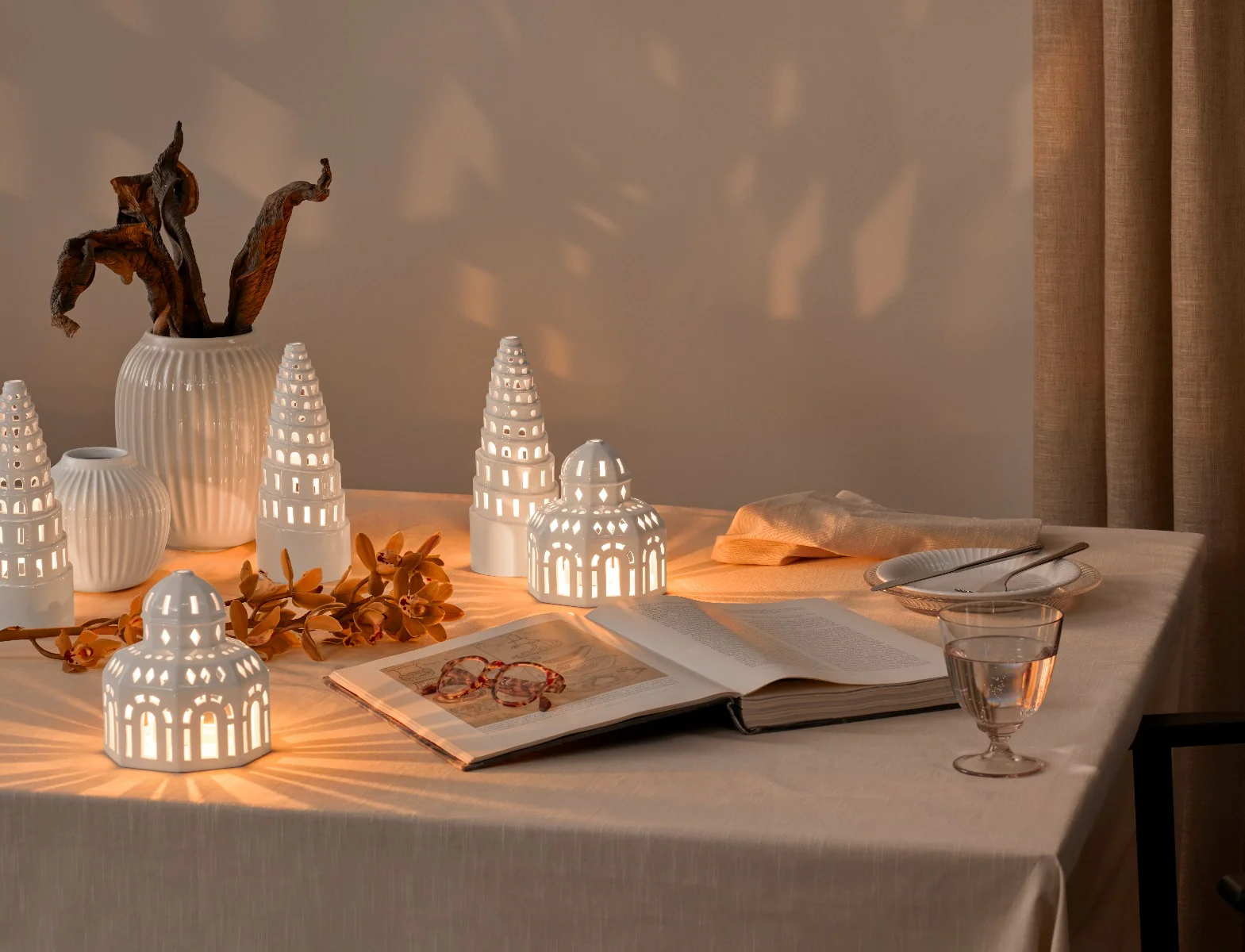 Urbania Glassalen lyshus, hvid - H: 14,5 - Image 3