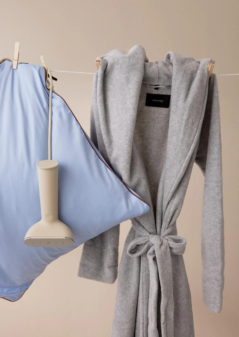 Mount everest fleece badekåbe - Light grey - Image 3