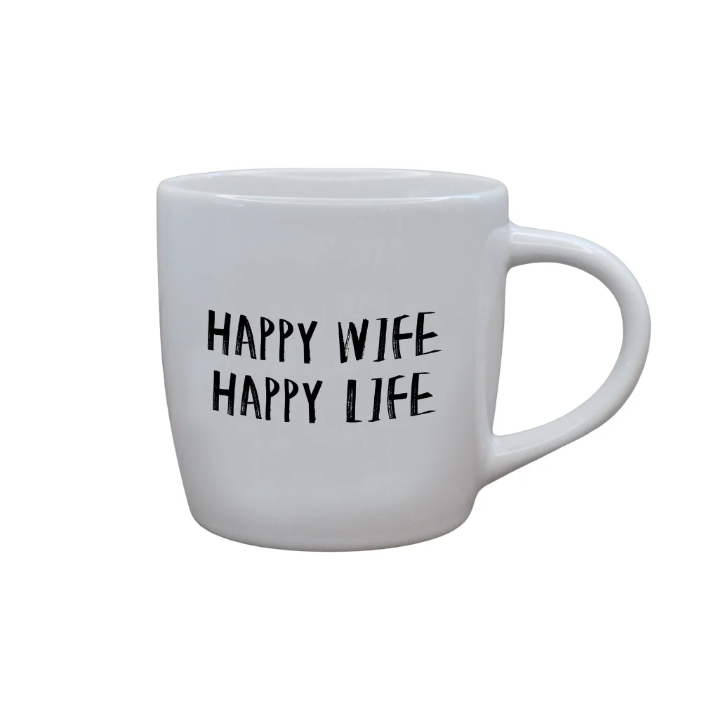 Happy Wife krus - Hvid