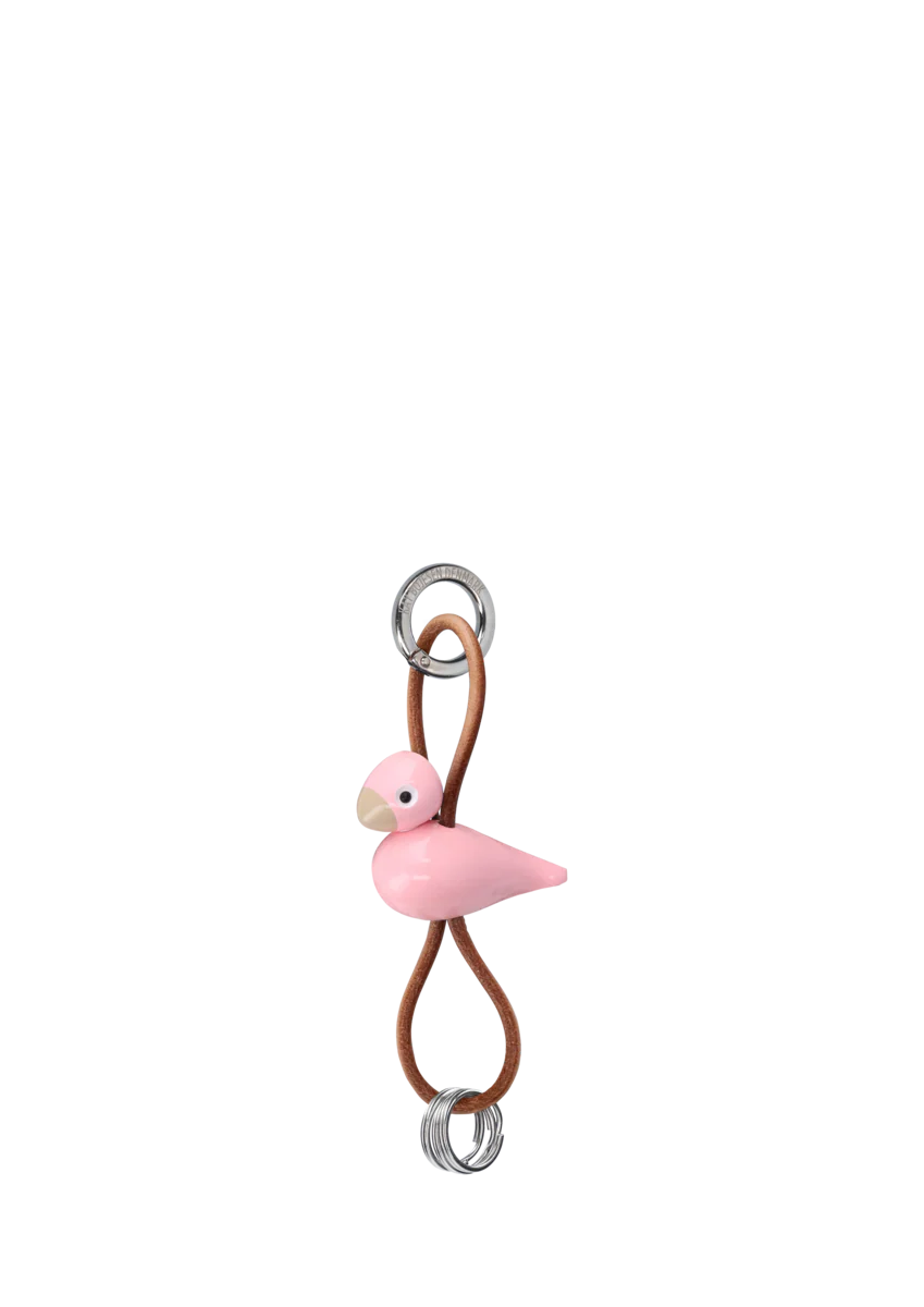 Fugl Sølvtonet nøglering - rosa - Image 4
