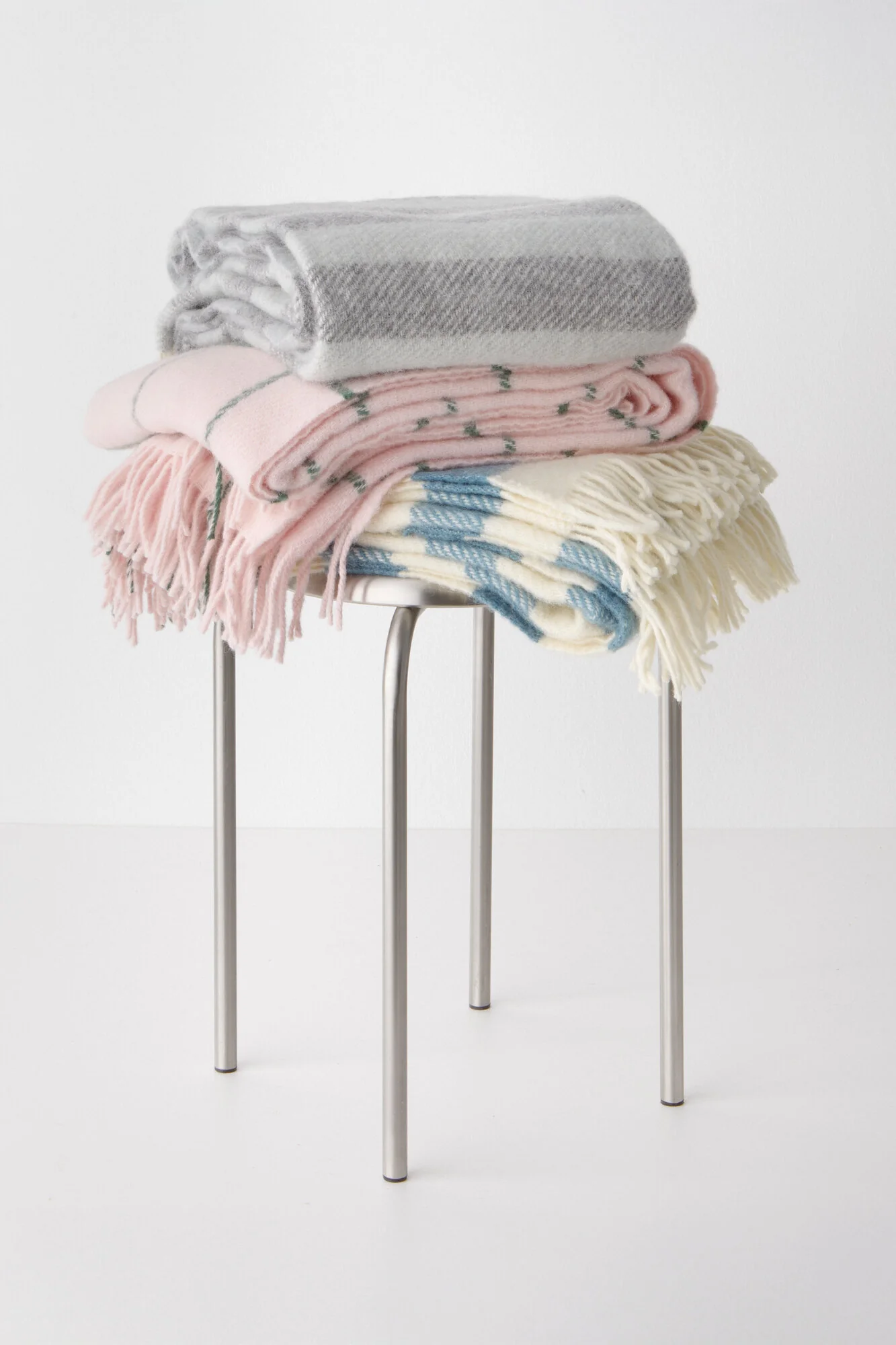 Klara uldtæppe, rosa ternet - 130x180 cm. - Image 2