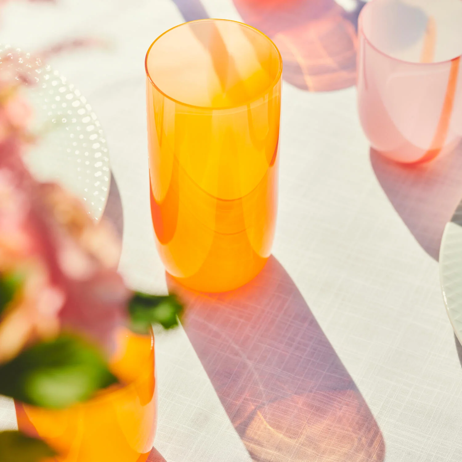 Flow Longdrink glas, orange/prikker - 40 cl. - Image 2