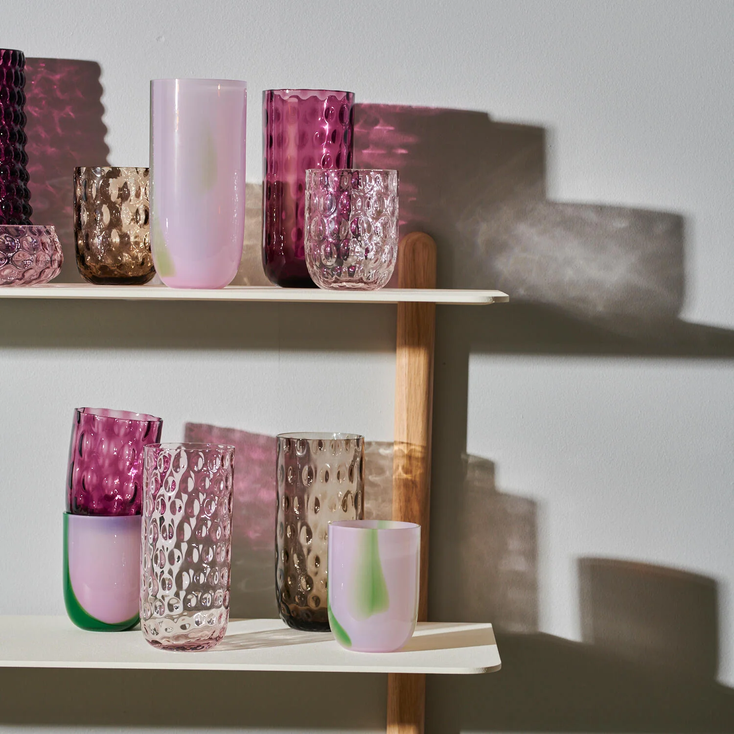 Flow Tumbler glas, Purple/Green Stripes - 25 cl. - Image 5