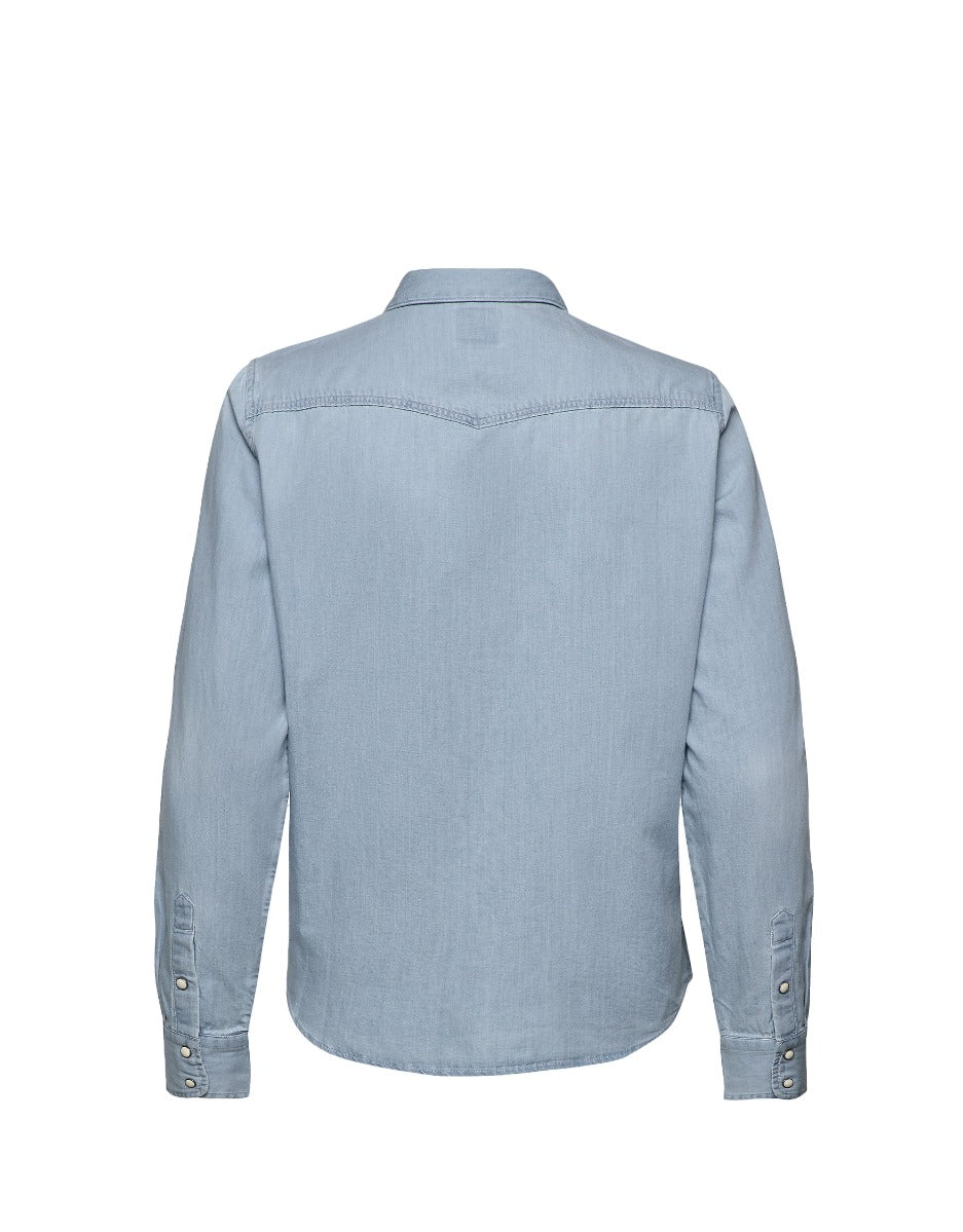 Regular western skjorte - Summer Blue - Image 2