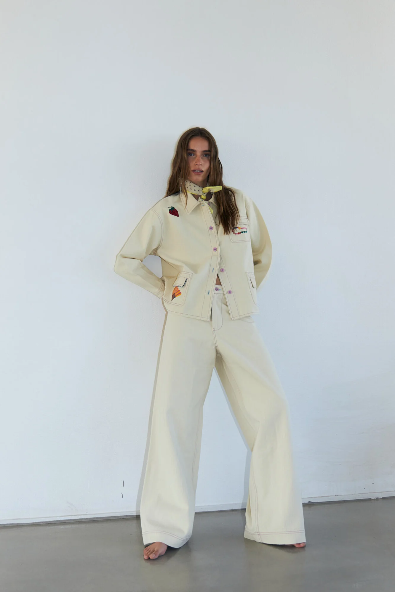 AprilLL denimjakke - creme - Image 12