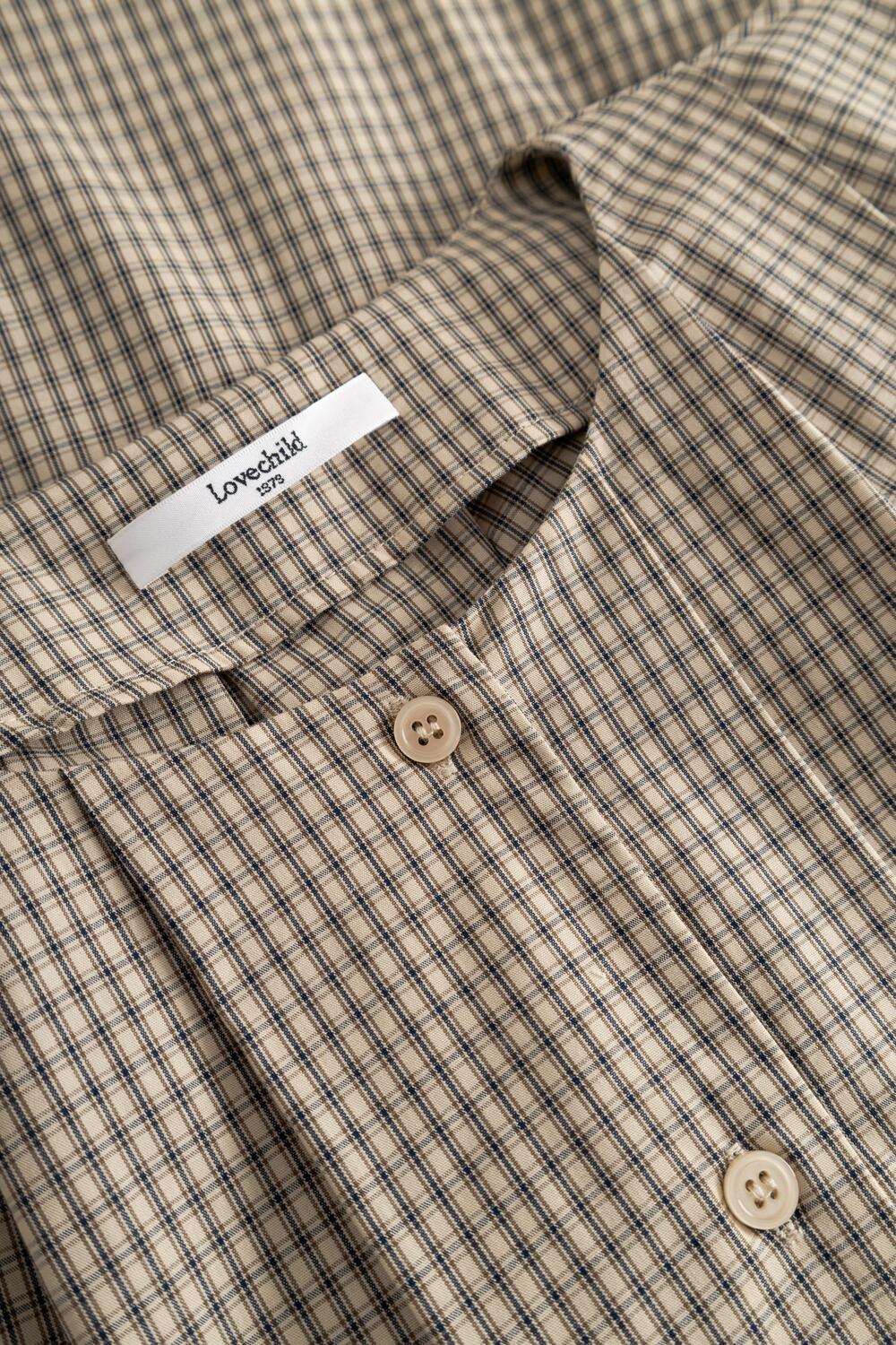 Etta bluse - Beige Check - Image 3