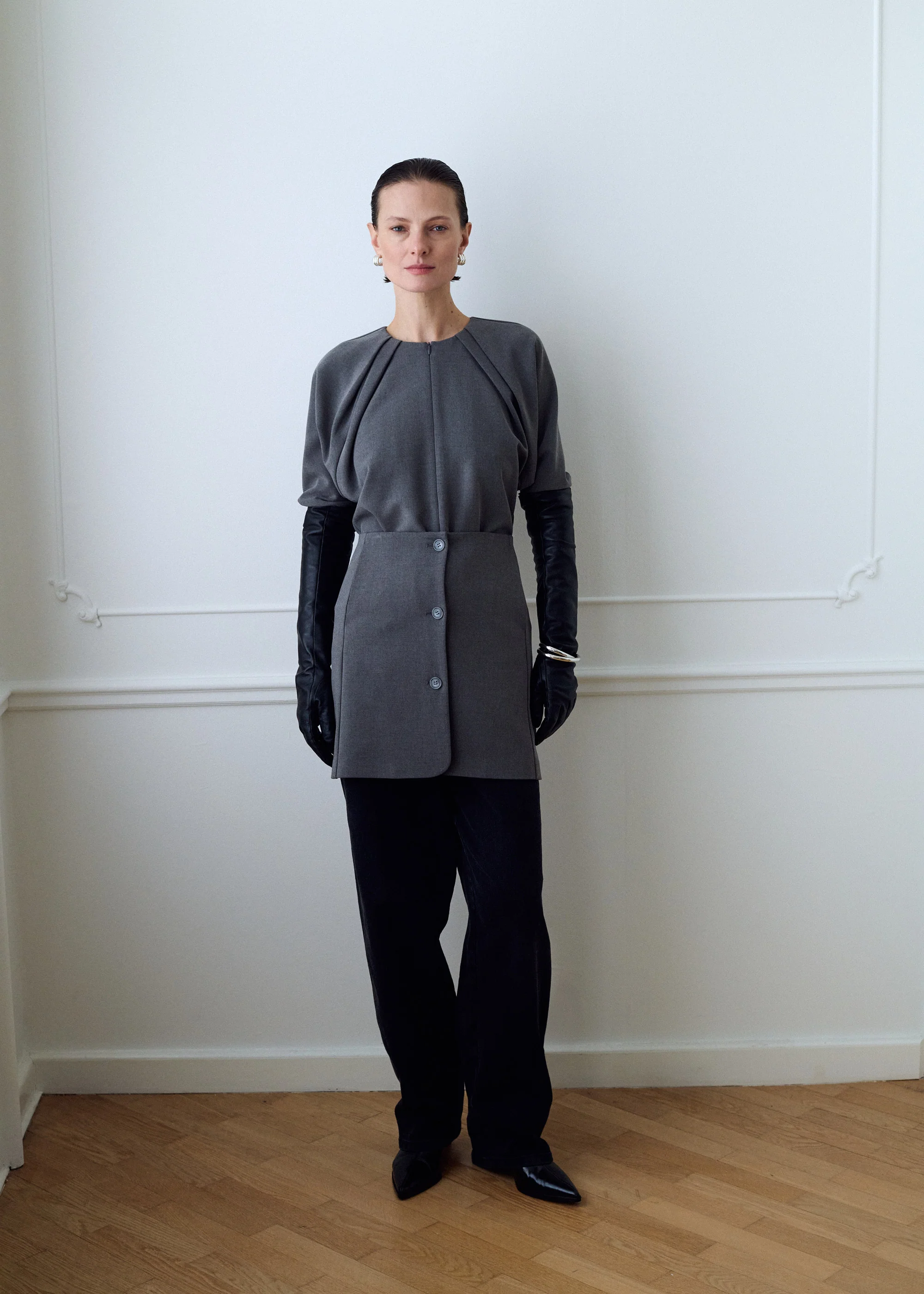 Genna kort nederdel - 057 Dark Grey - Image 6