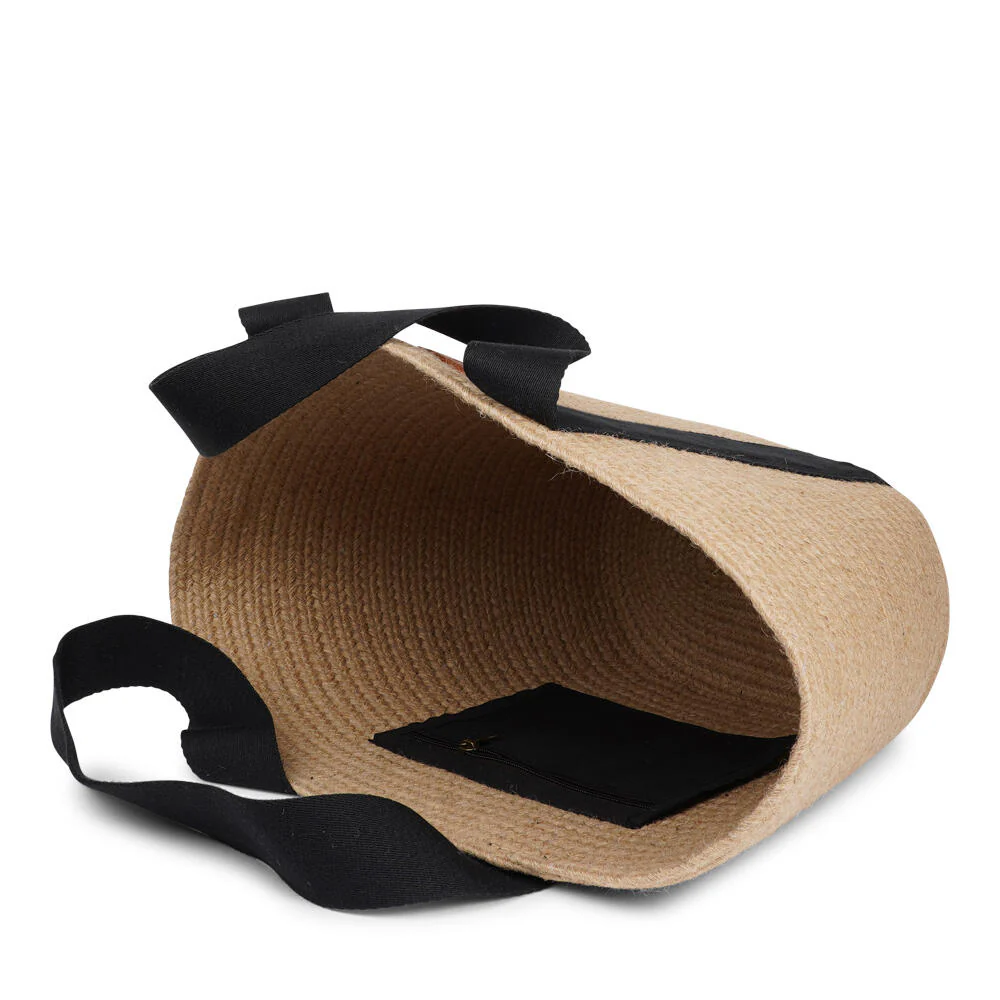 Peppino jute taske - Black/Jute - Image 5