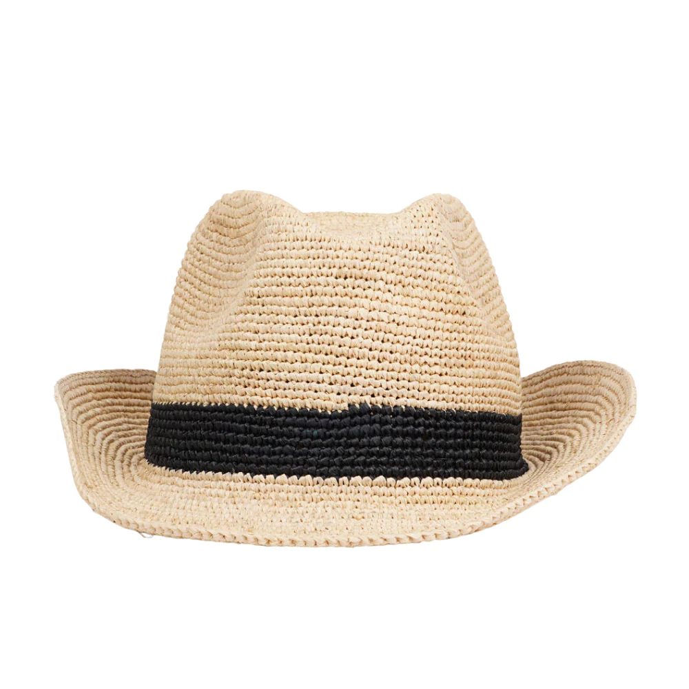 Viviani Raffia solhat - Black Stripe - Image 3