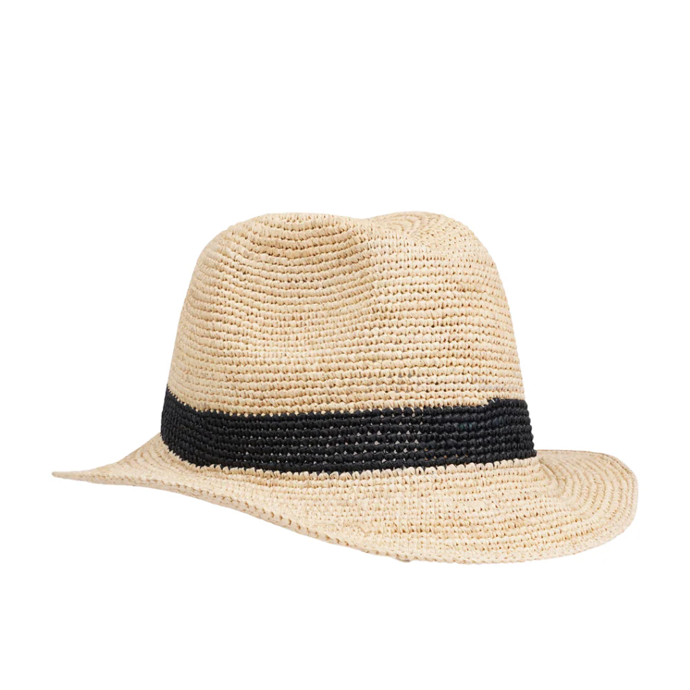 Viviani Raffia solhat - Black Stripe - Image 5
