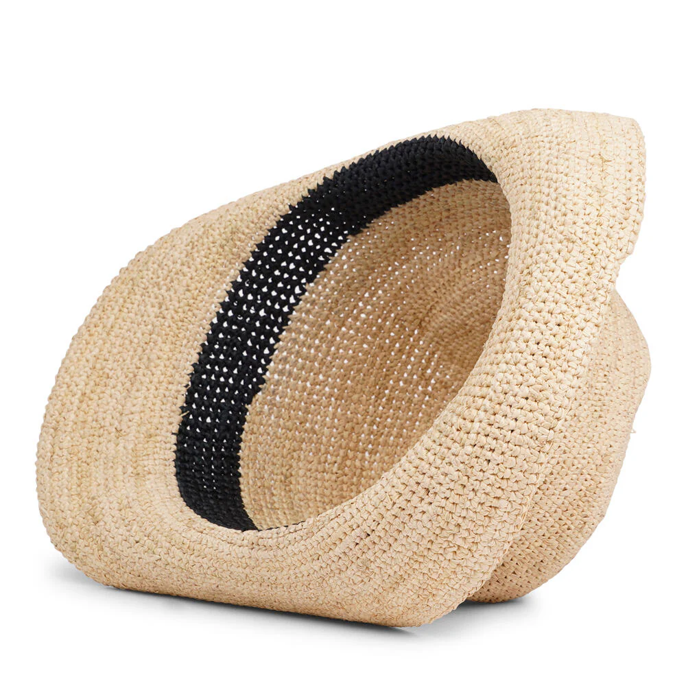 Viviani Raffia solhat - Black Stripe - Image 6