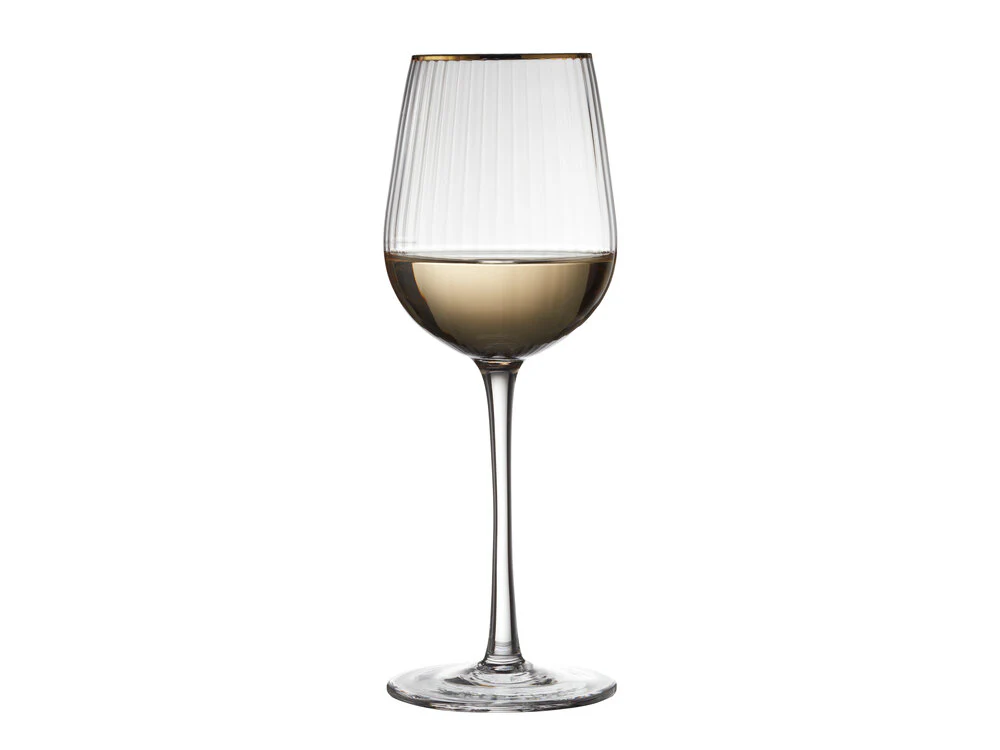 Palermo hvidvinsglas, guldfarvet kant - 4 stk. - Image 4