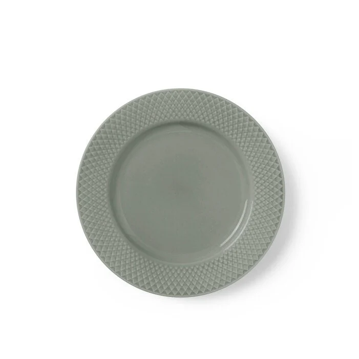 Rhombe Earth Frokosttallerken, moss - Ø21 cm.