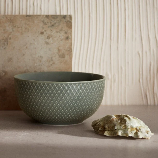 Rhombe Earth Skål, moss - Ø13 cm. - Image 2