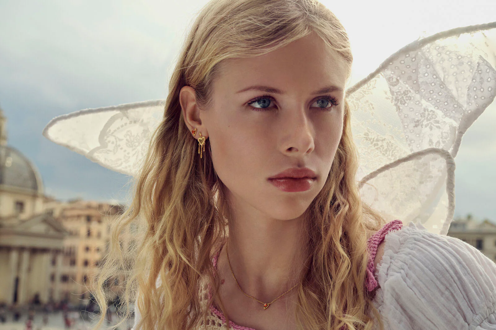 Lina ørestikker - rosa/forgyldt - Image 5