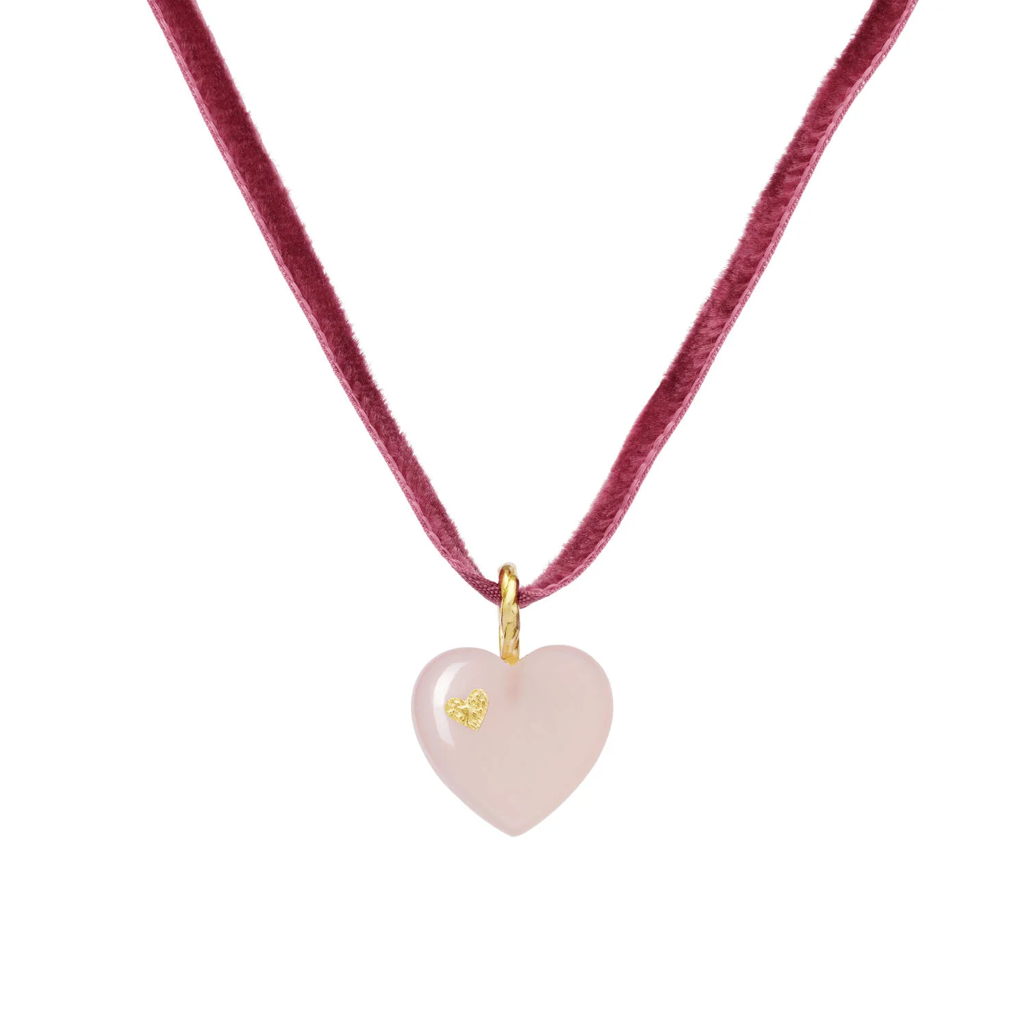 Love Choker halskæde - Pink Chalcedony - Image 3