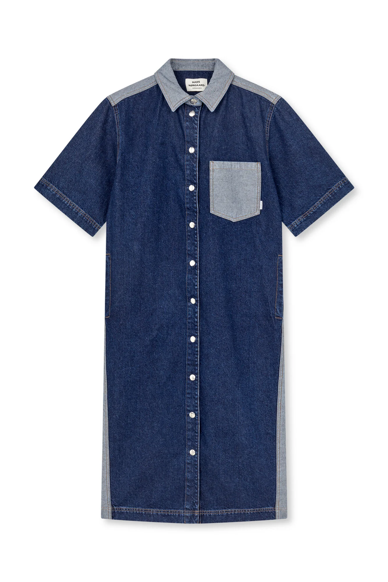 Luke Viola Block denimkjole - Mid Blue Denim - Image 2
