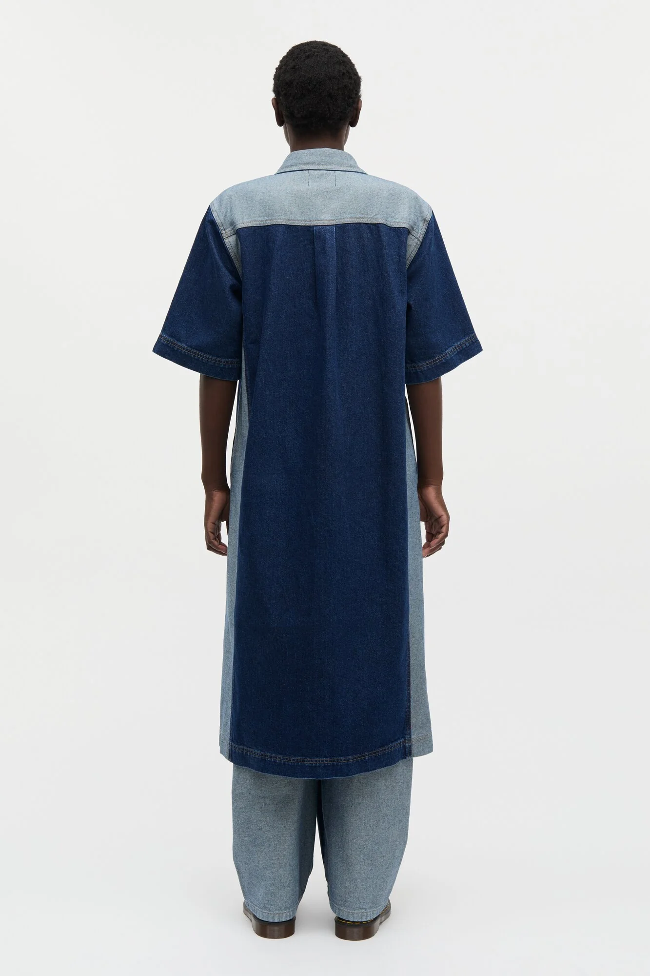 Luke Viola Block denimkjole - Mid Blue Denim - Image 3
