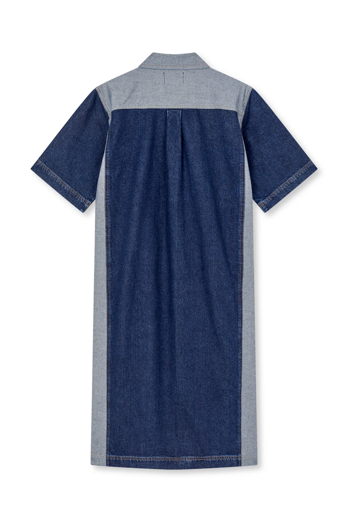 Luke Viola Block denimkjole - Mid Blue Denim - Image 4