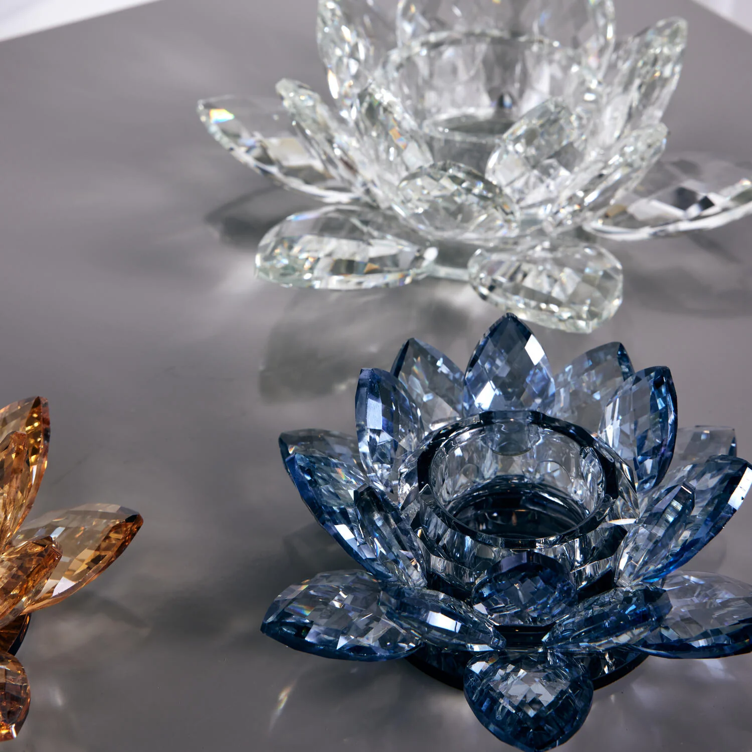 Lotus Votive fyrfadsstage, lille - Light Blue - Image 6