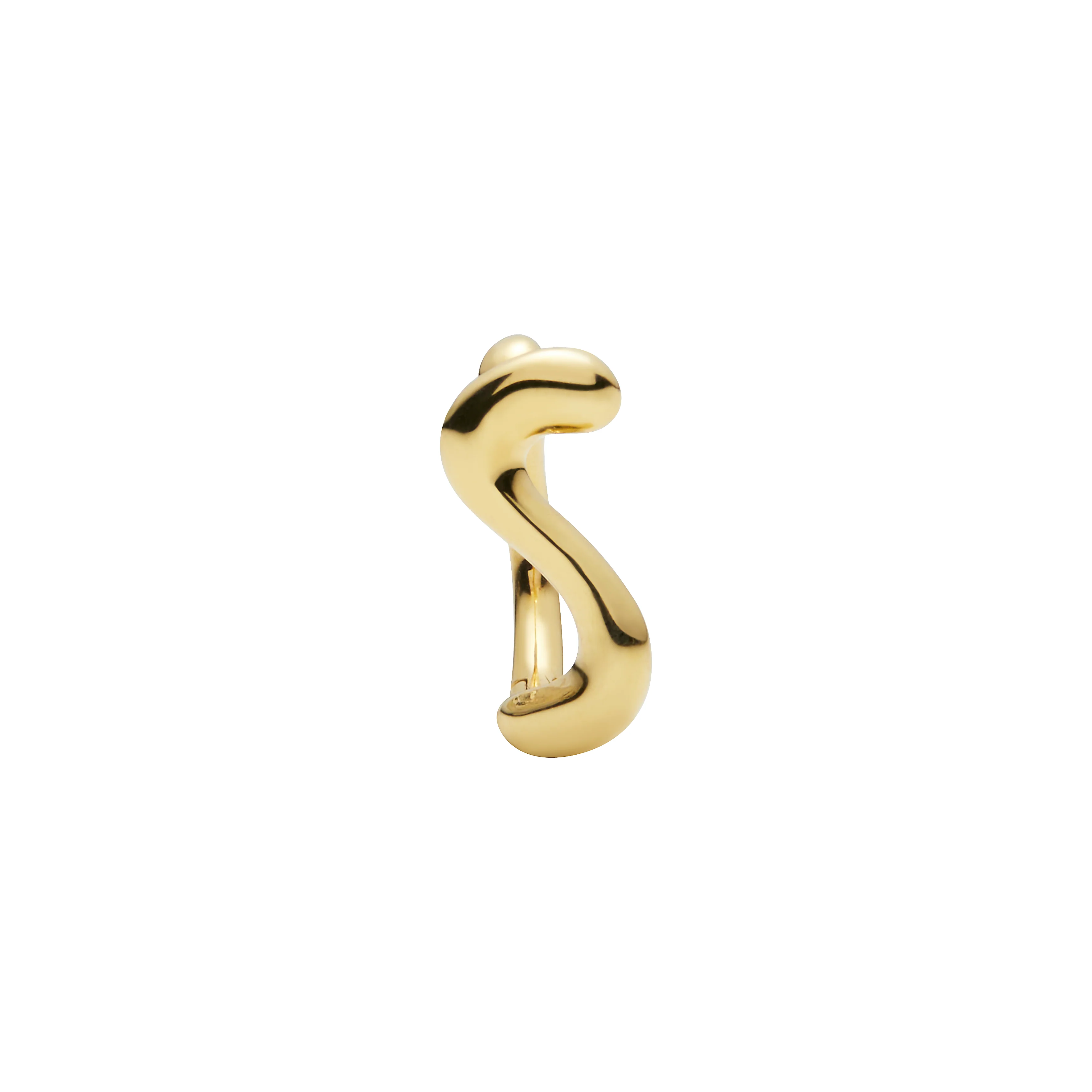 Lotus 9 Huggie ørering - forgyldt - Image 4