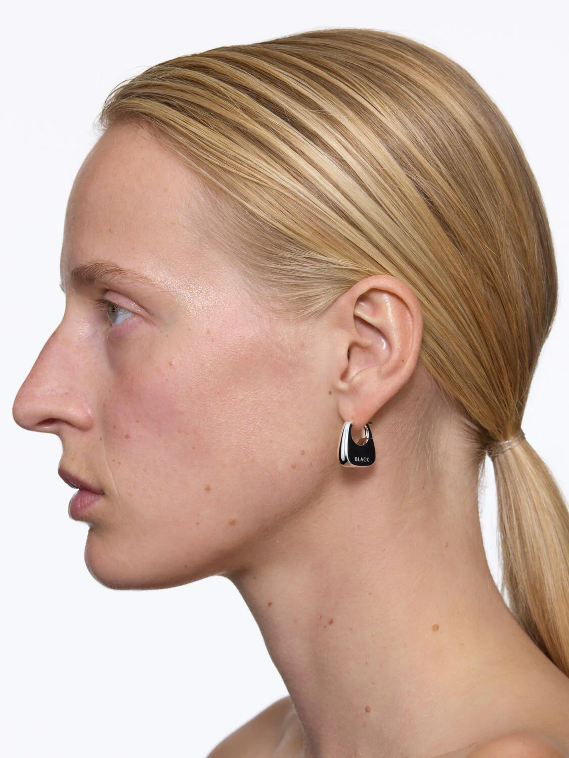 Tote ørering, medium - sølv - Image 5