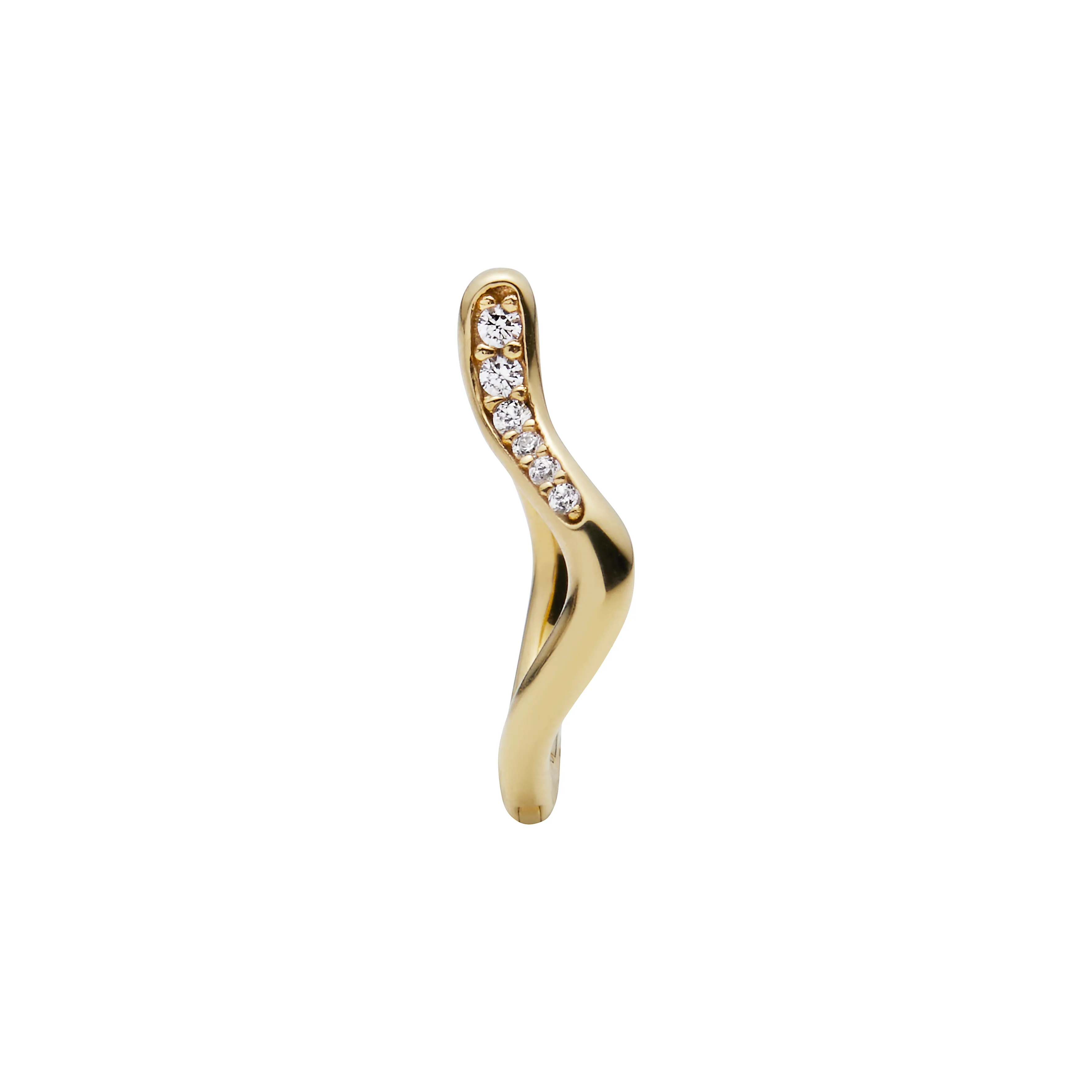 Yasmin 12 Huggie ørering - forgyldt - Image 4