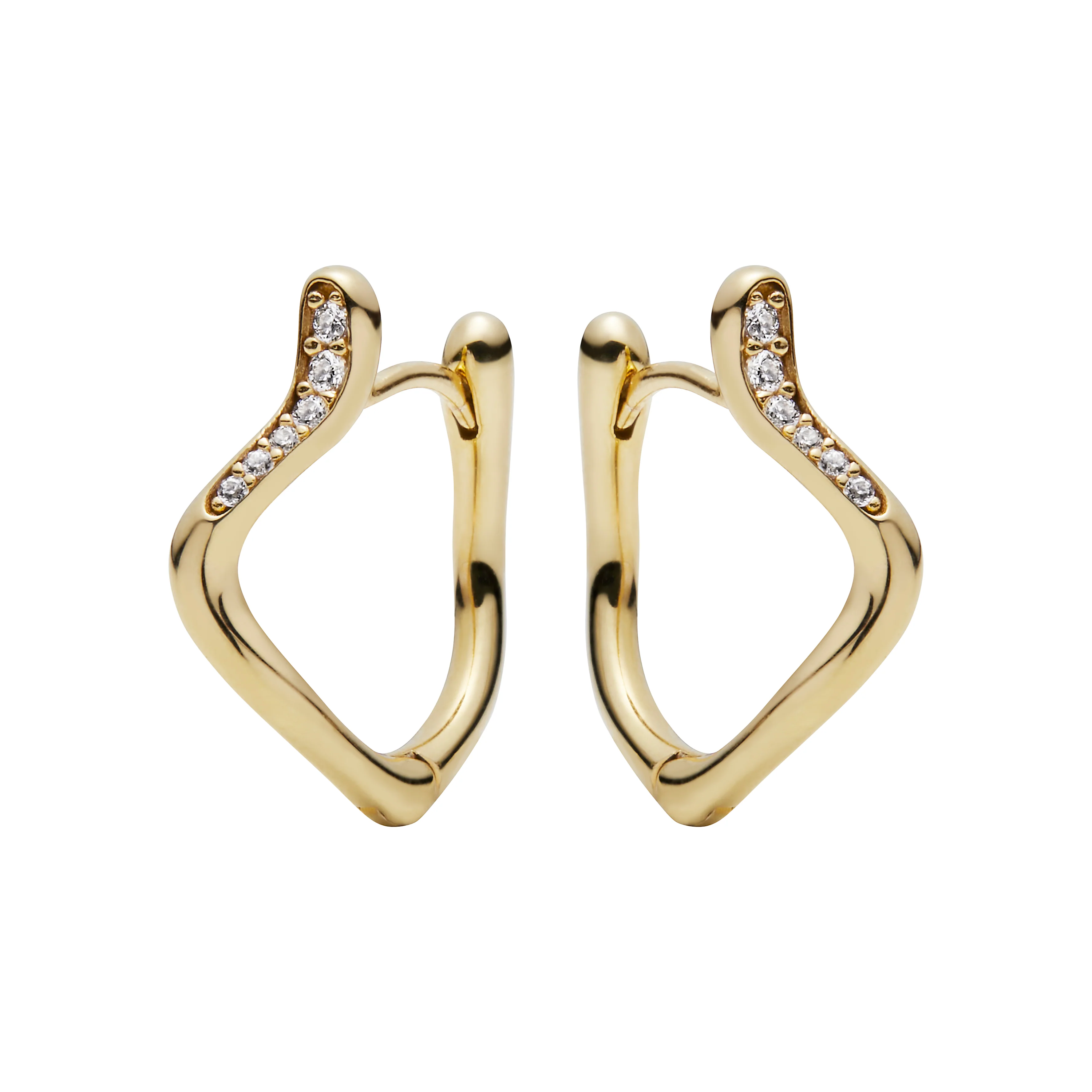 Yasmin 12 Huggie ørering - forgyldt - Image 5