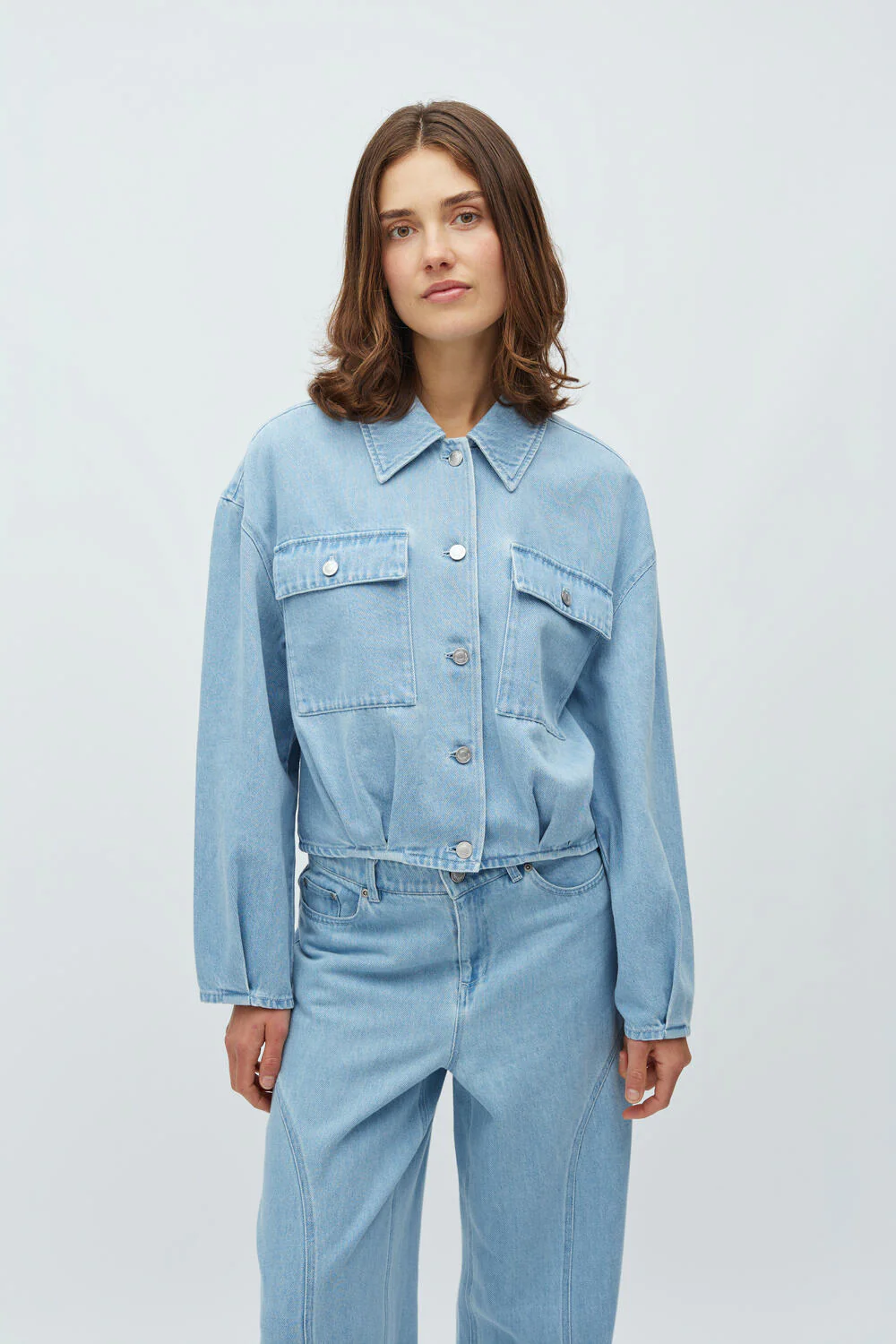 Geviva denimjakke - U31 Light Soft Wash