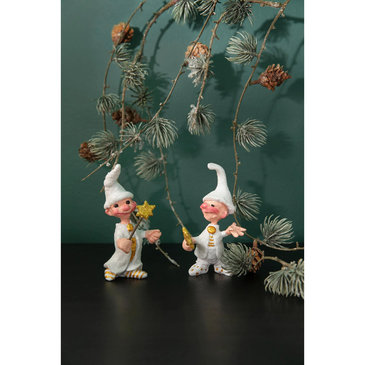 Lovely Luciadreng Med Stjernestav figur - H12 cm. - Image 5