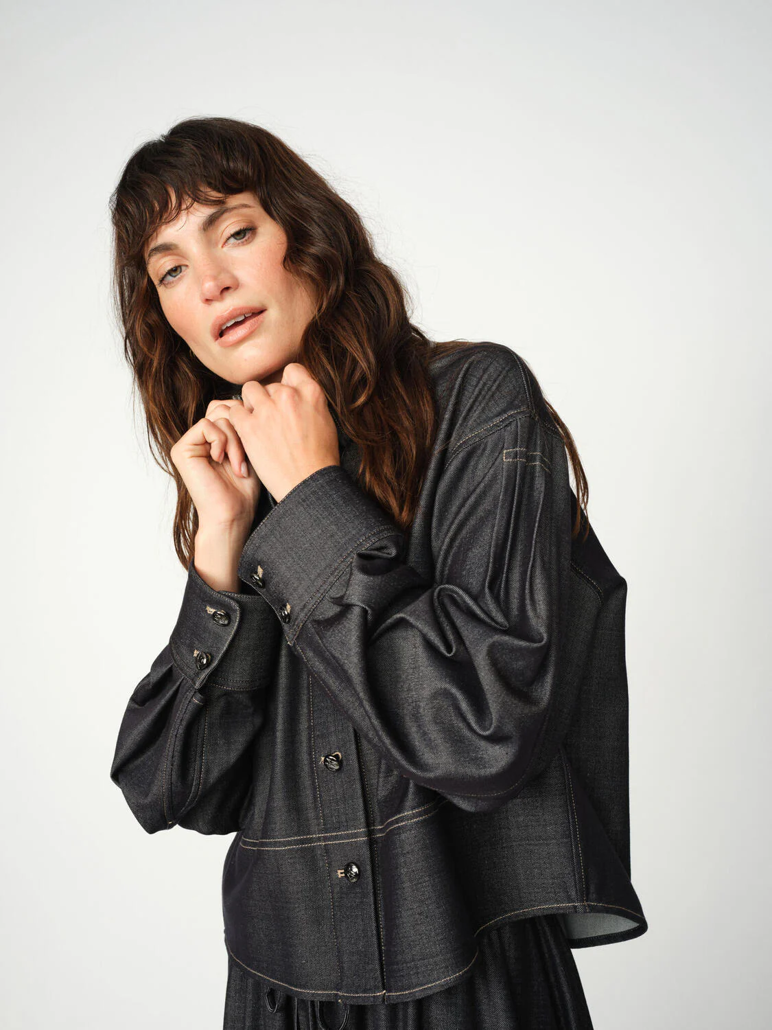 Anela Cilla denimskjorte - sort - Image 5