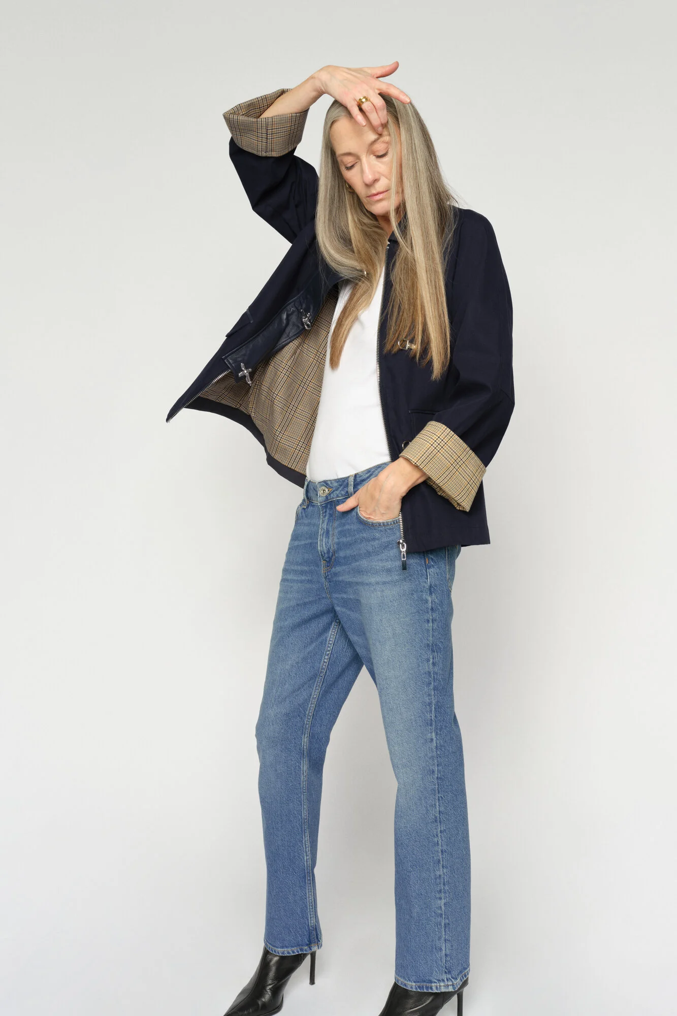 Fallon Mercer jakke – Salute Navy - Image 5