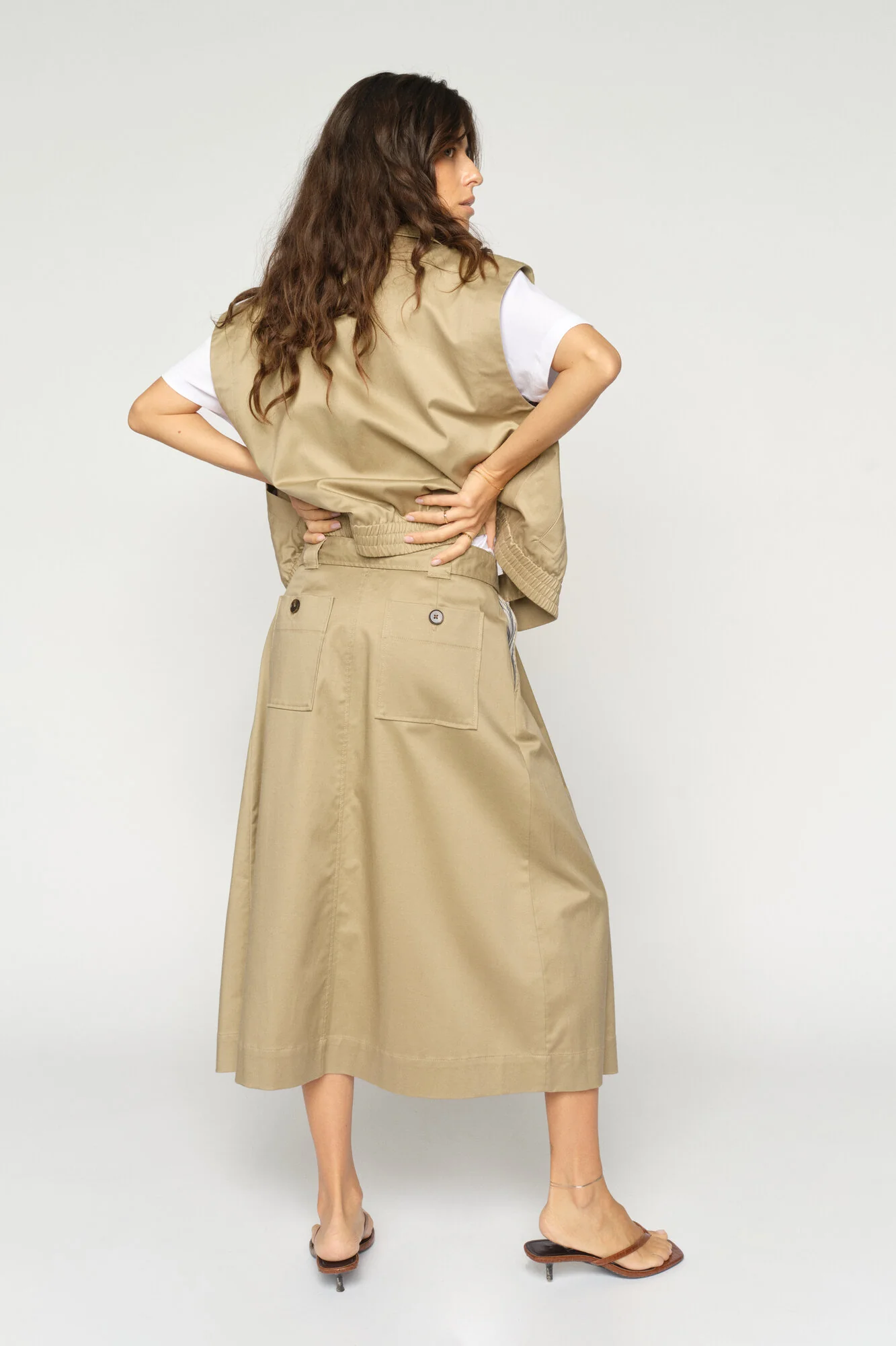 Koda Billie midi nederdel – Twill - Image 3