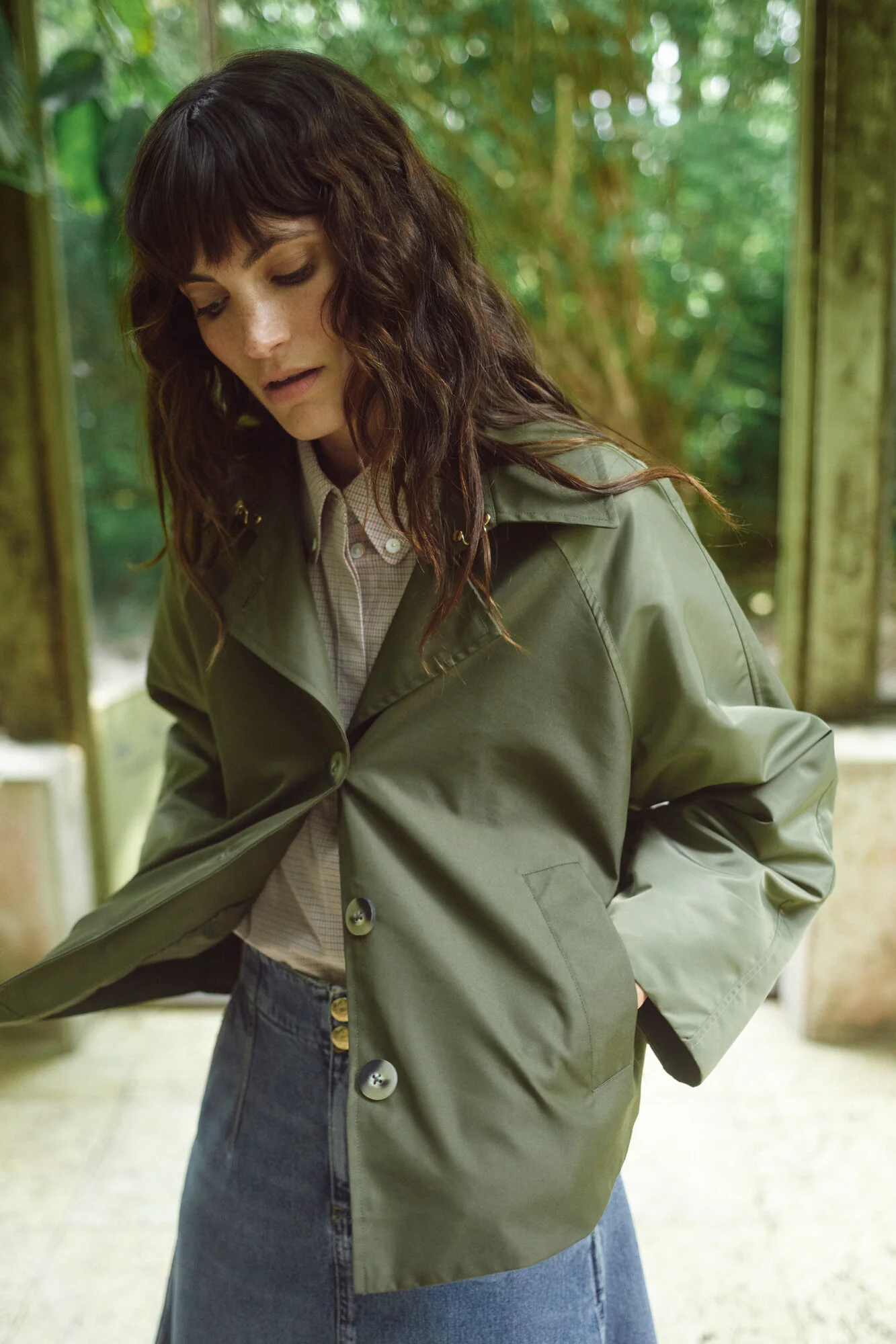 Zyla Neola trenchcoat – Olive Night - Image 7