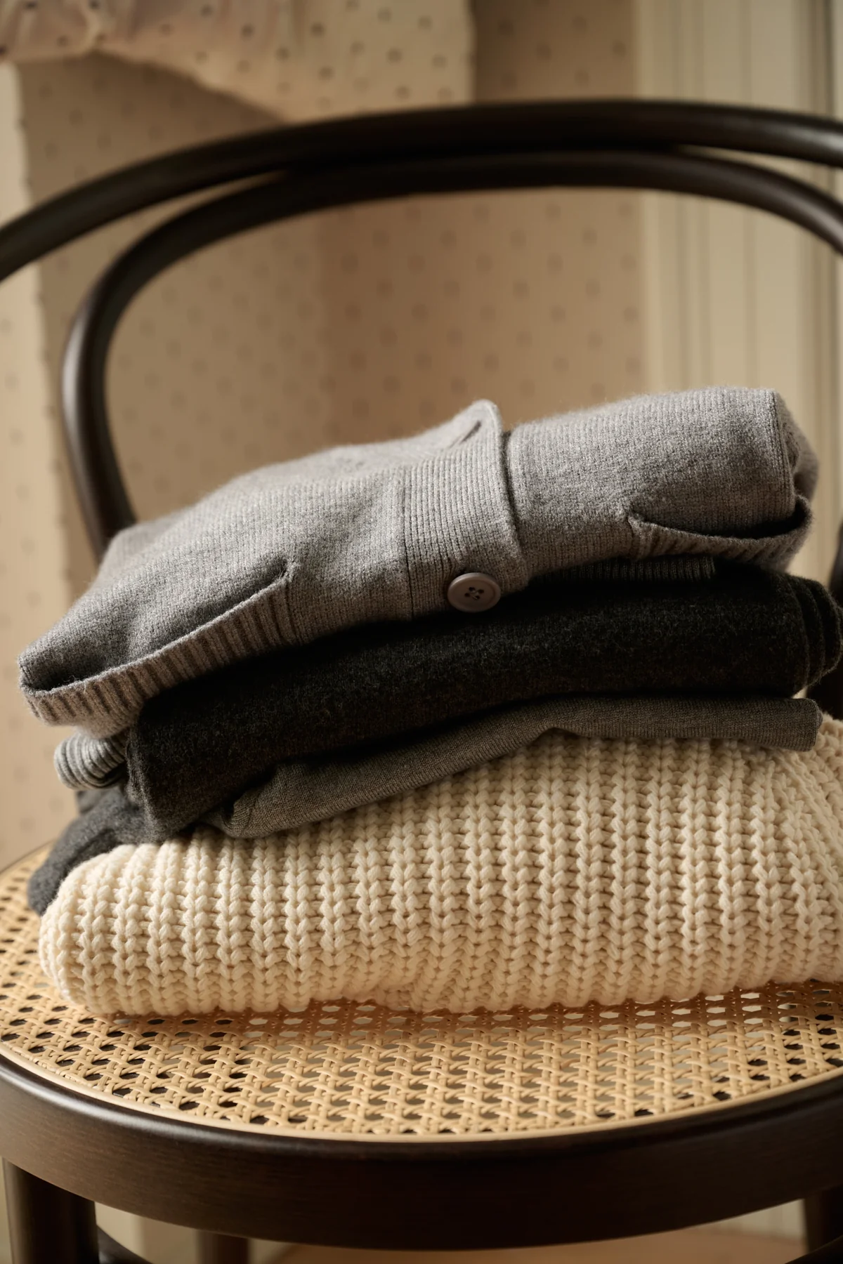 Forest strikket cardigan - Grey Melange - Image 6