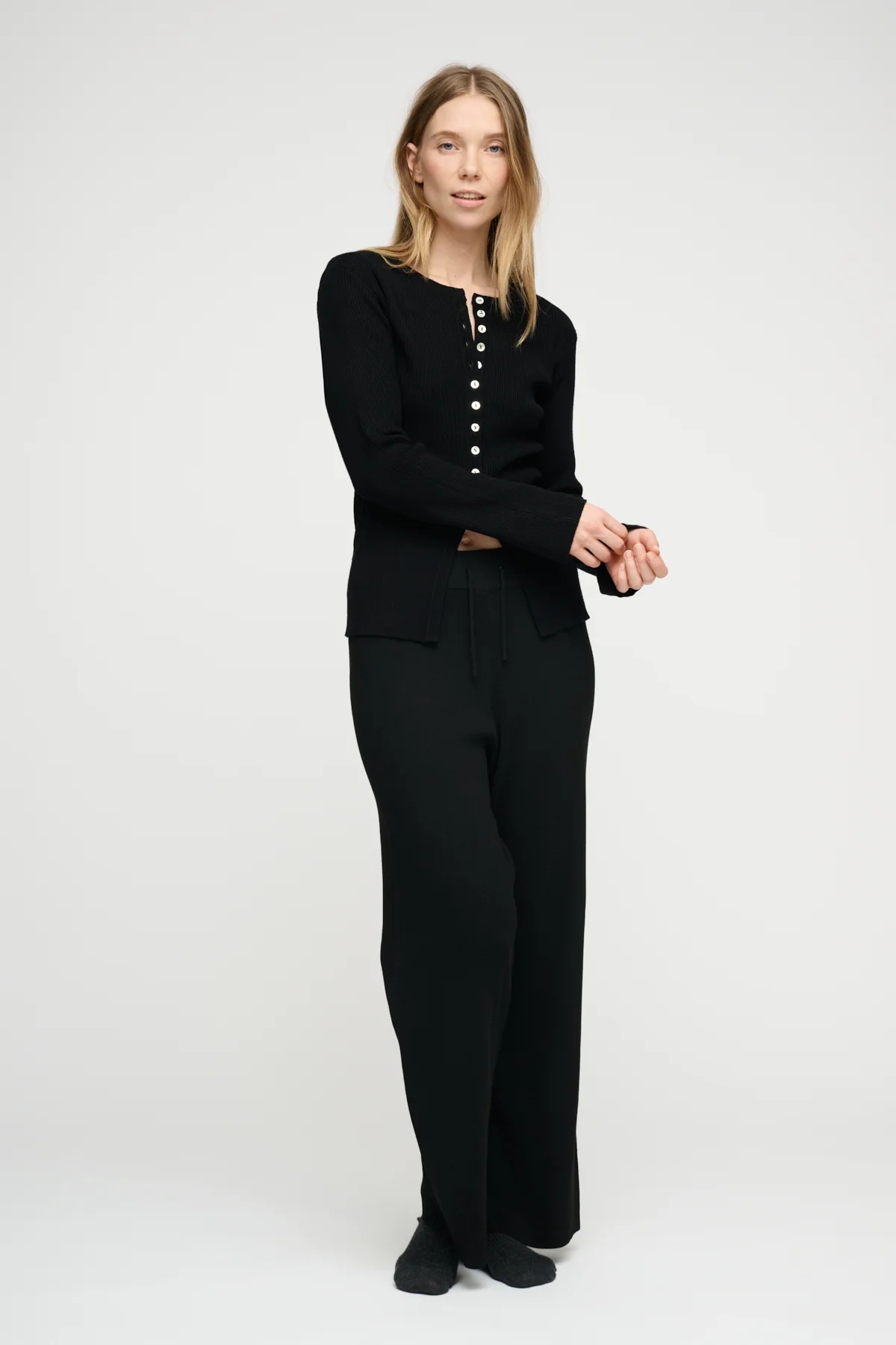 Hali strikbukser - sort - Image 3