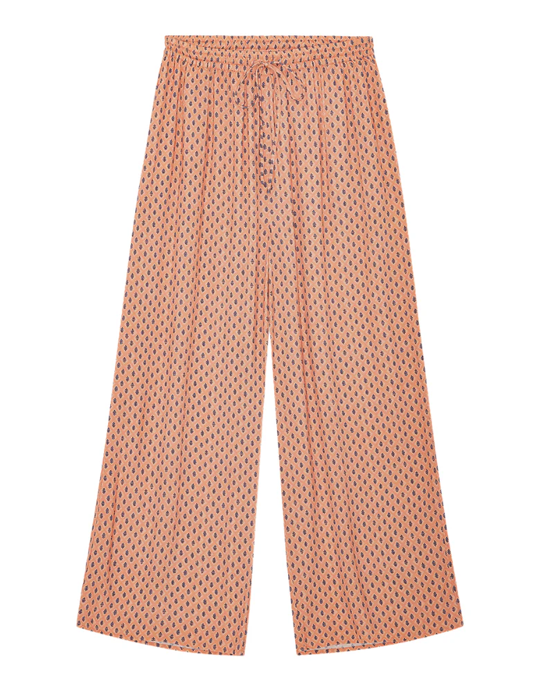 Sea Flower bukser - Peach/Blue - Image 2