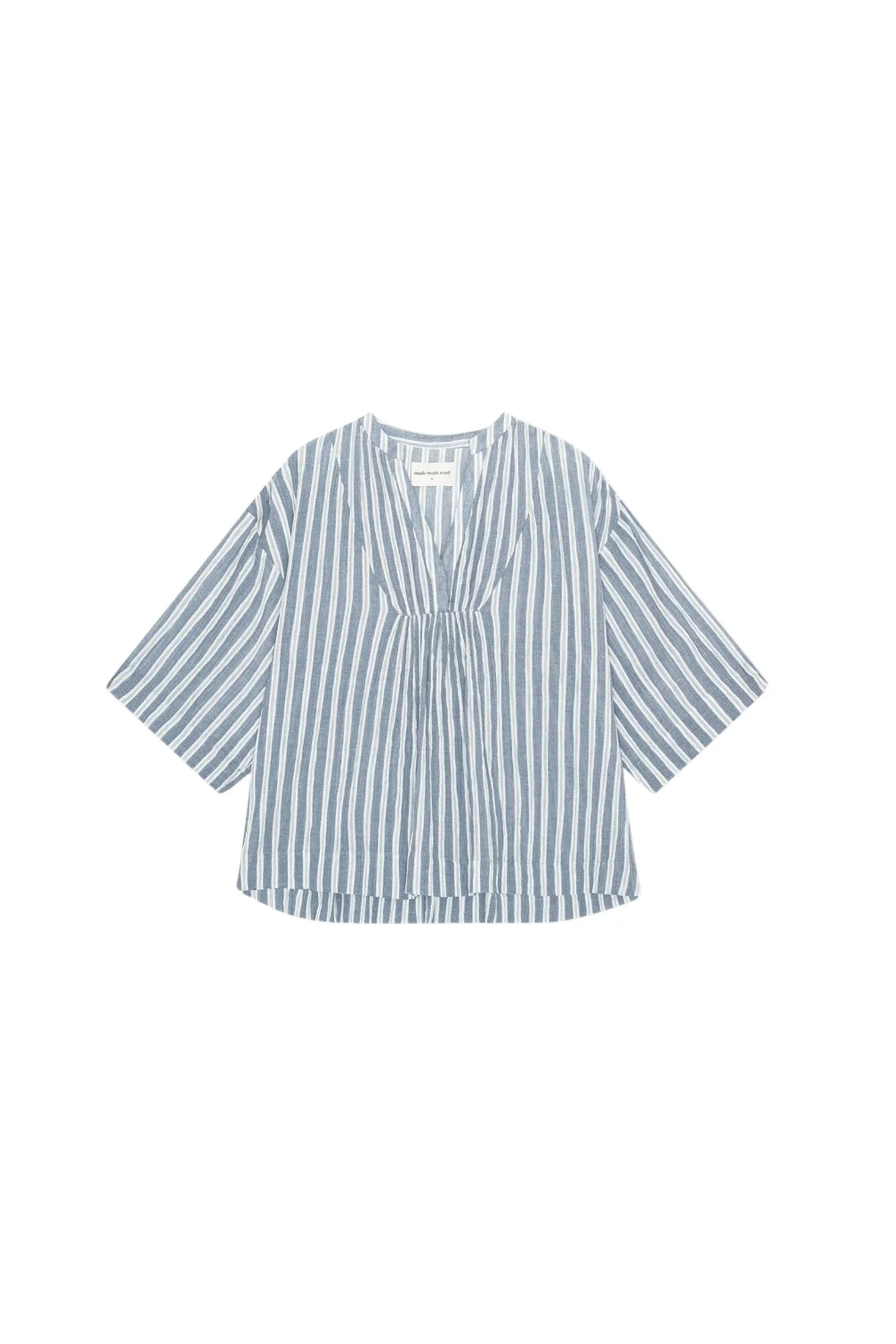 Simple stripe skjorte - Sea blue/ecru - Image 2