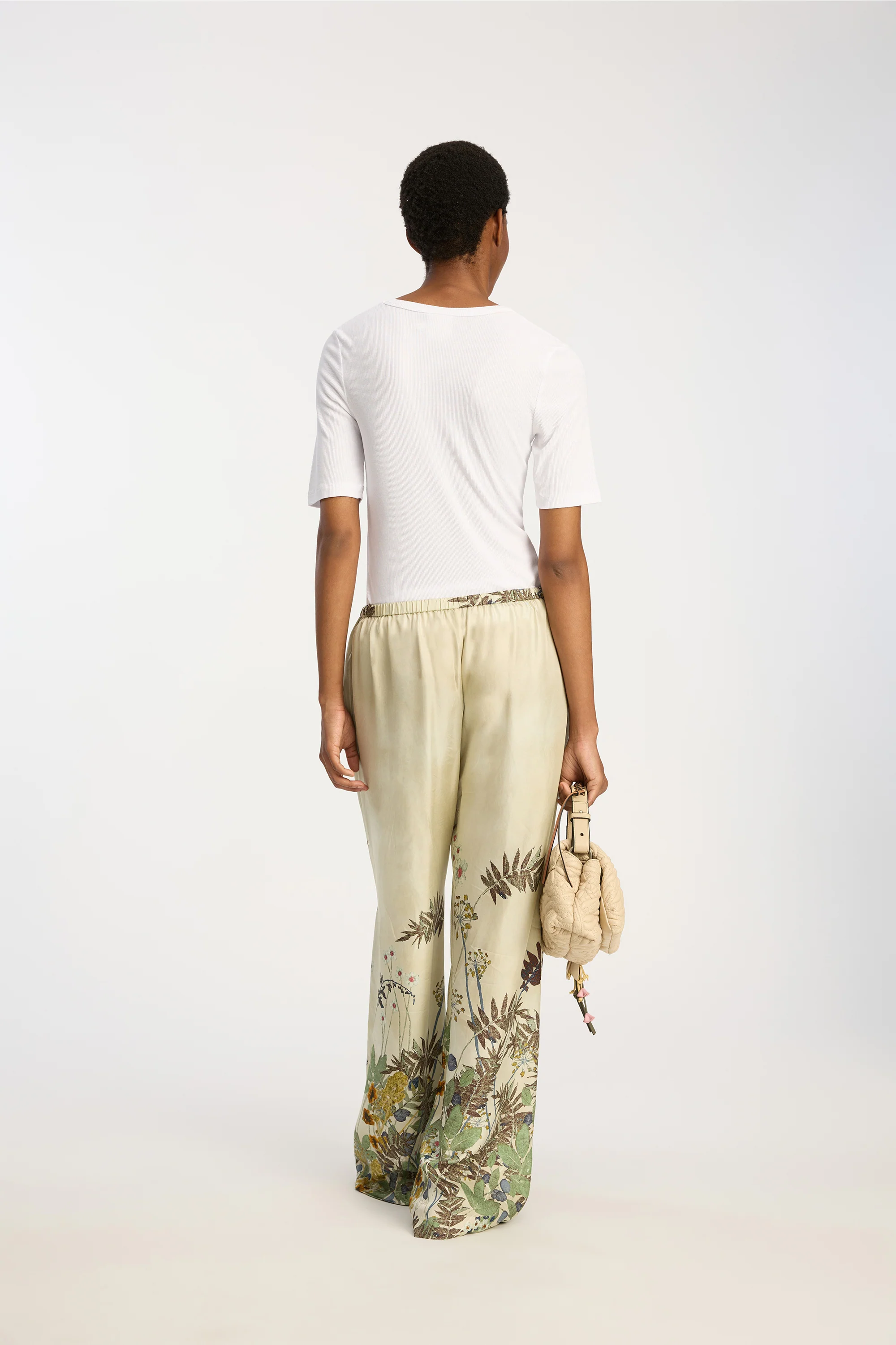 Fabert silkebukser - Print Creme - Image 4