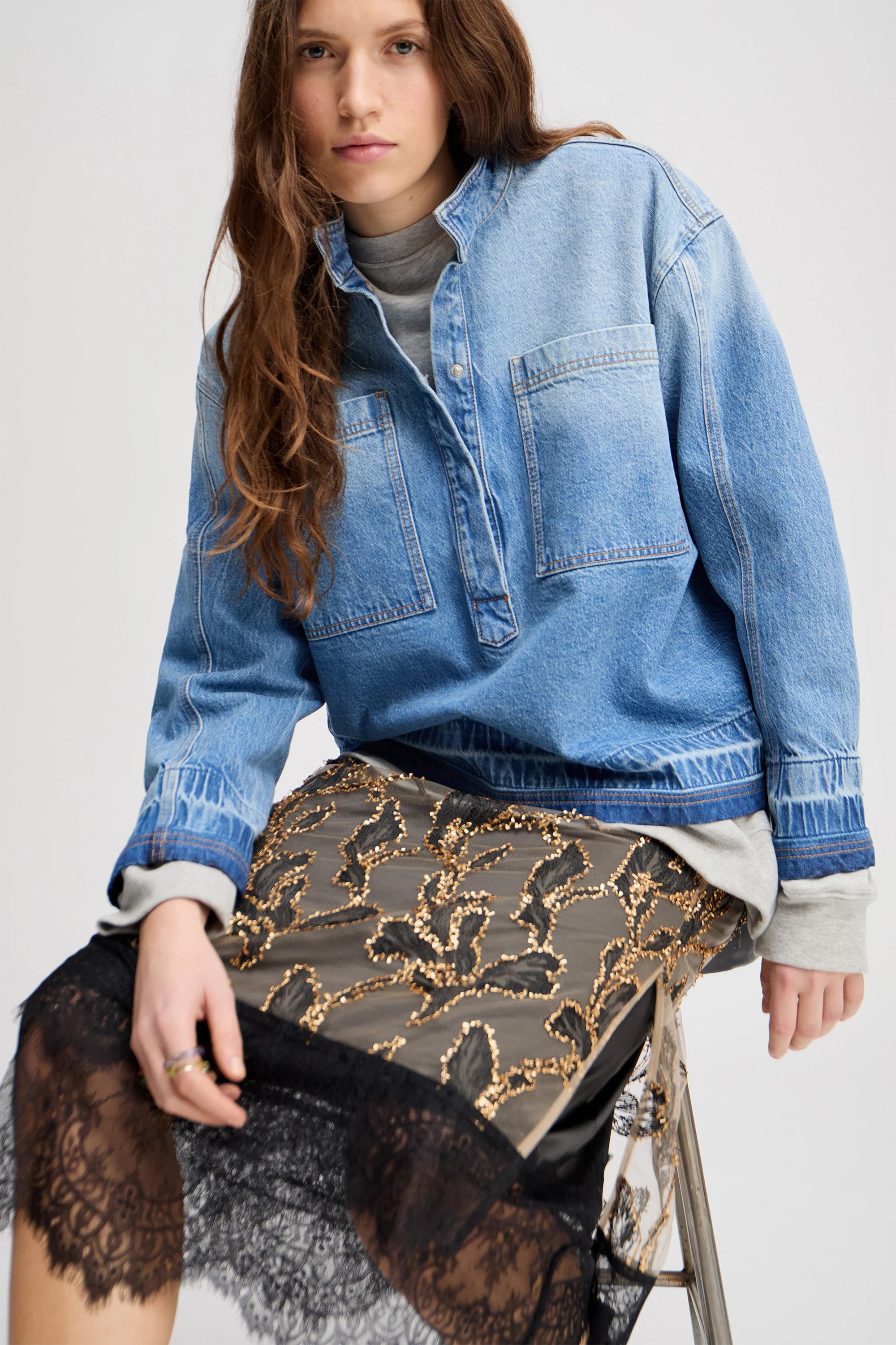 Luxa denimbluse - Light Blue - Image 3