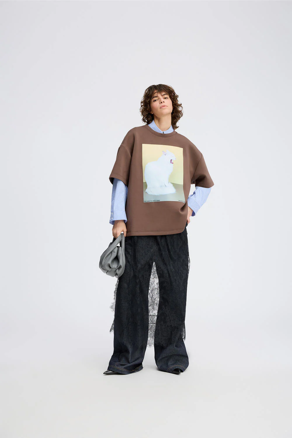 Raploi Neopren Sweat t-shirt - brun - Image 9