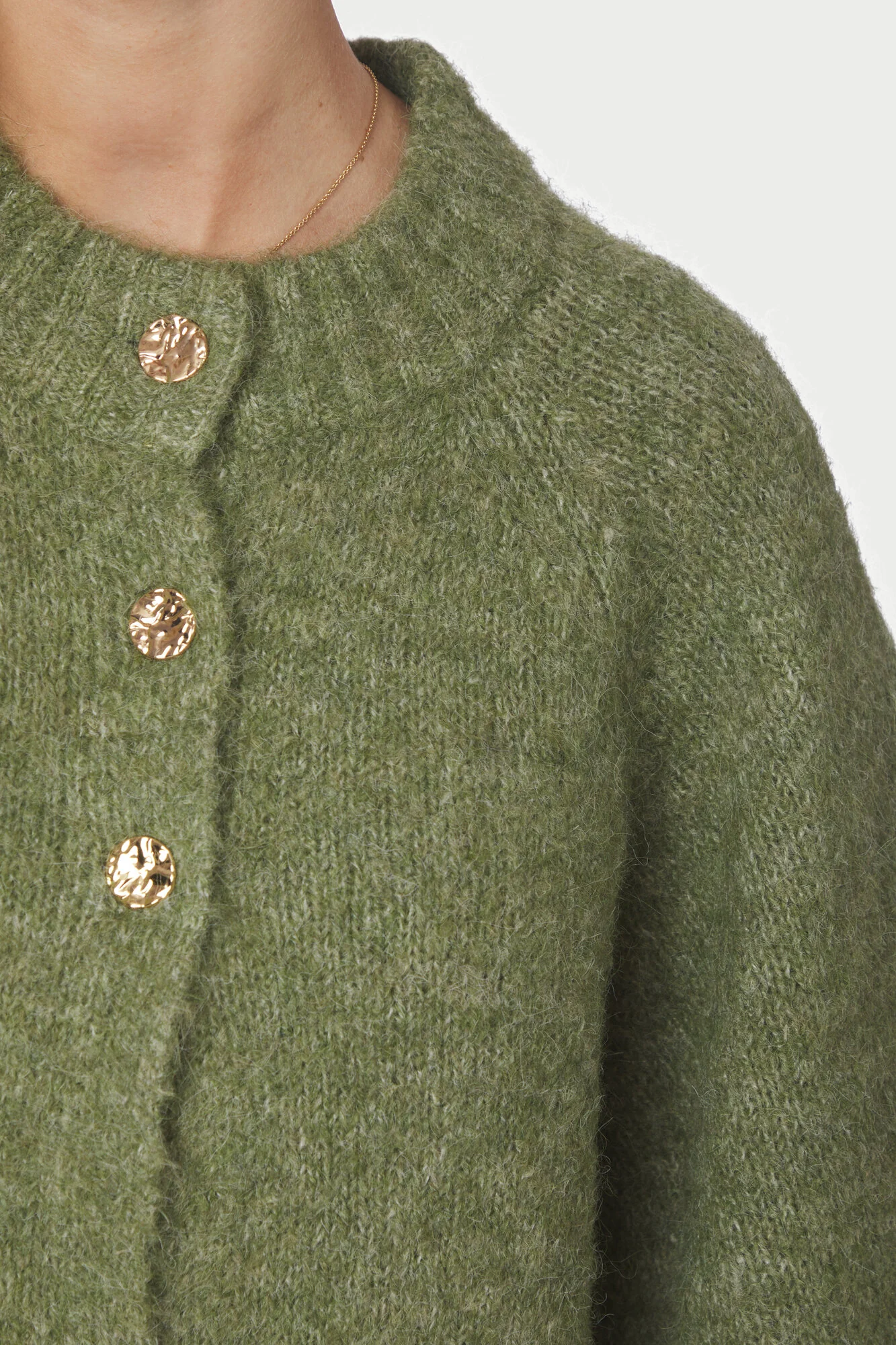 Benuta Fluffy cardigan - Dusty Green - Image 5