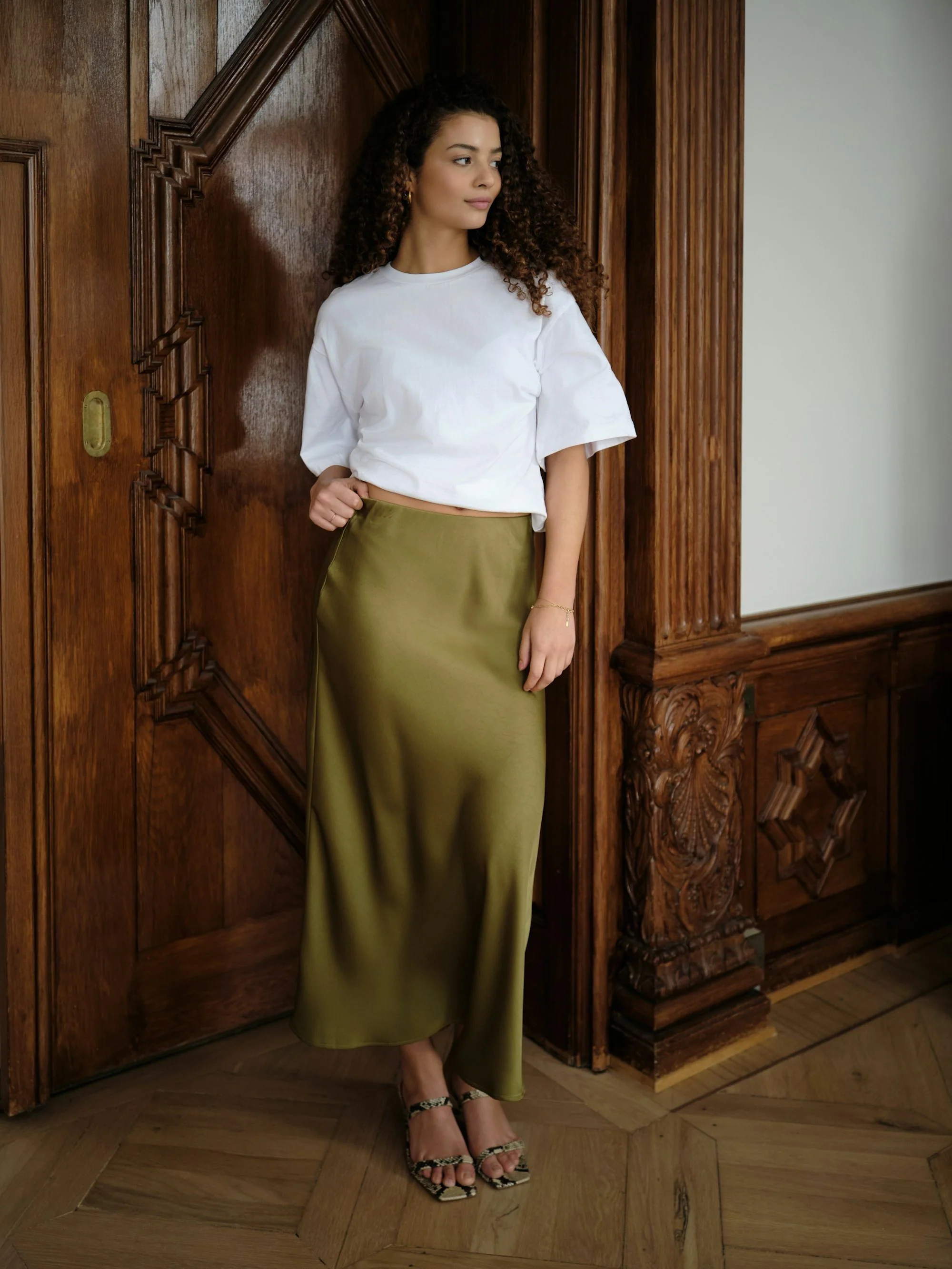 Bovary nederdel - Sage Green - Image 3