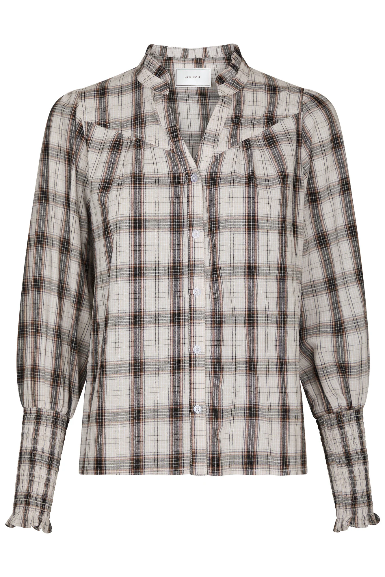 Camisa Big Check bluse - Off White - Image 2