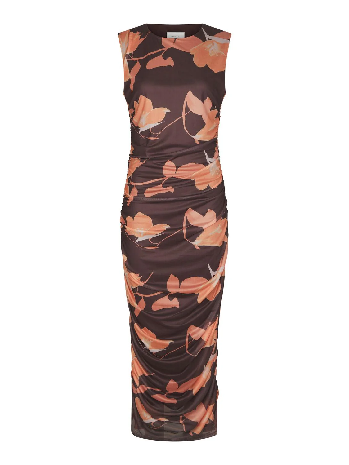 Corilina Flower Mesh kjole - brun - Image 2