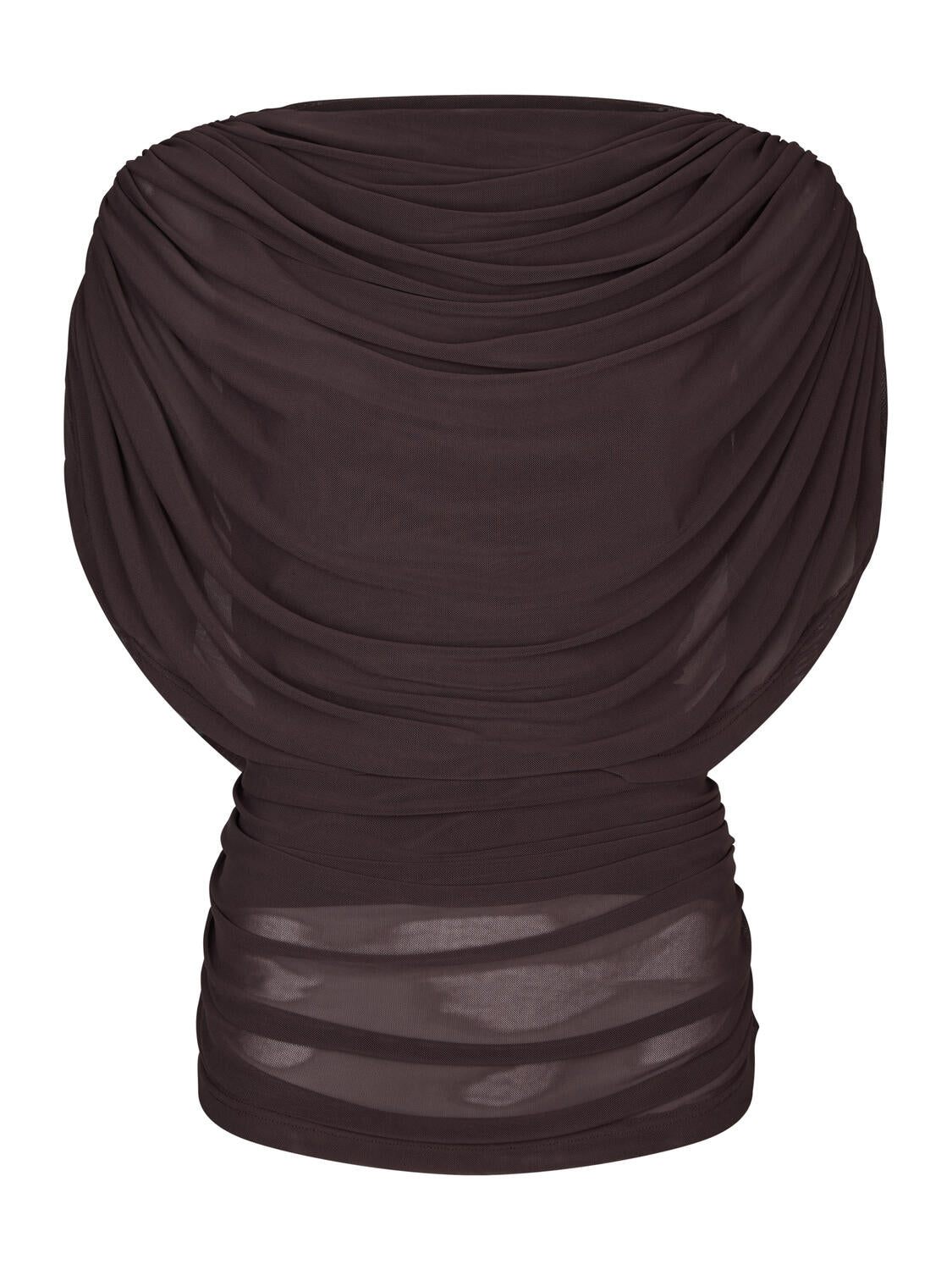 Cottuna Drapy Mesh top - brun - Image 2